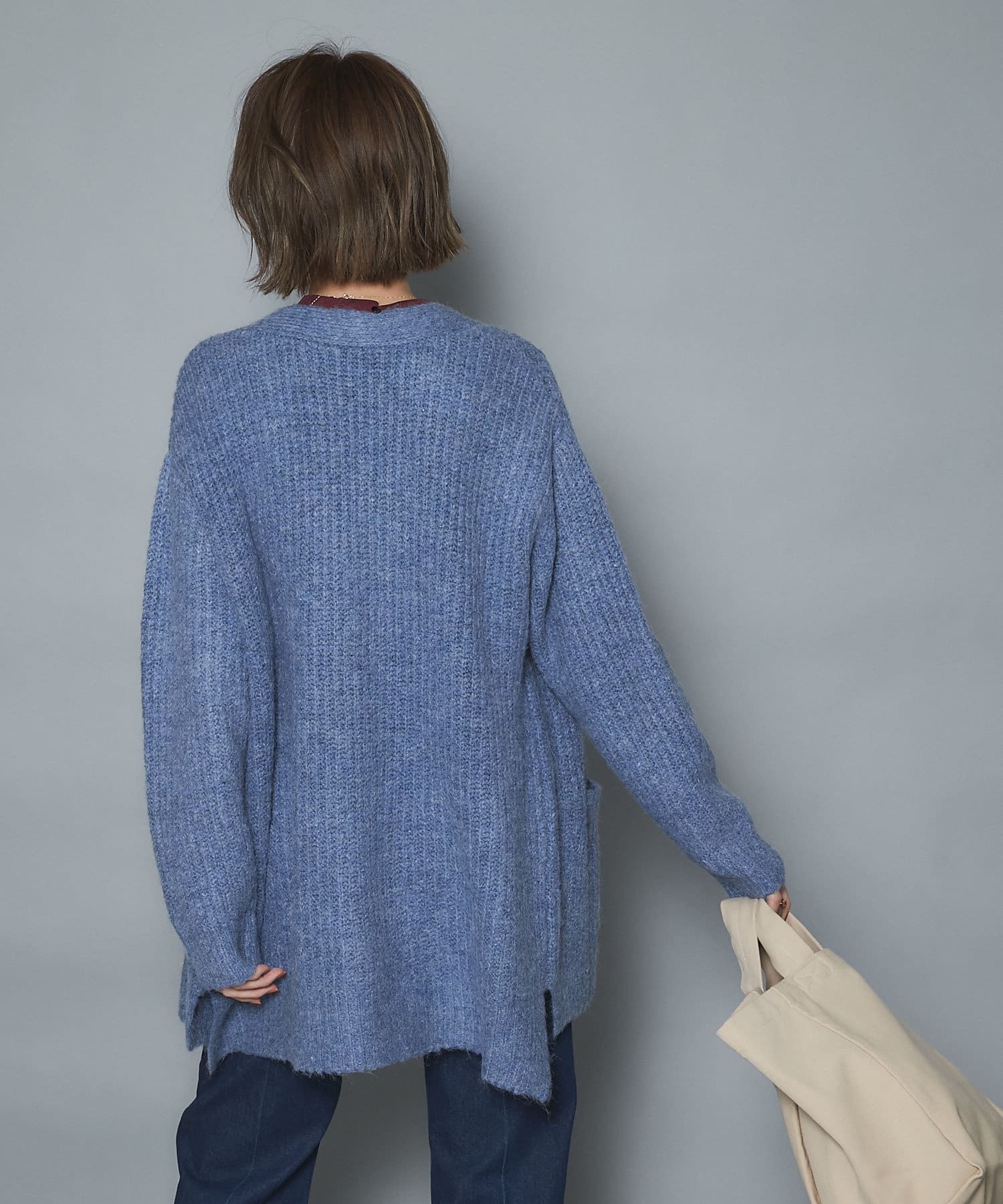 un dix cors(アンディコール) ここでしか手に入らない！【WEB限定】Vネック畦カーディガン