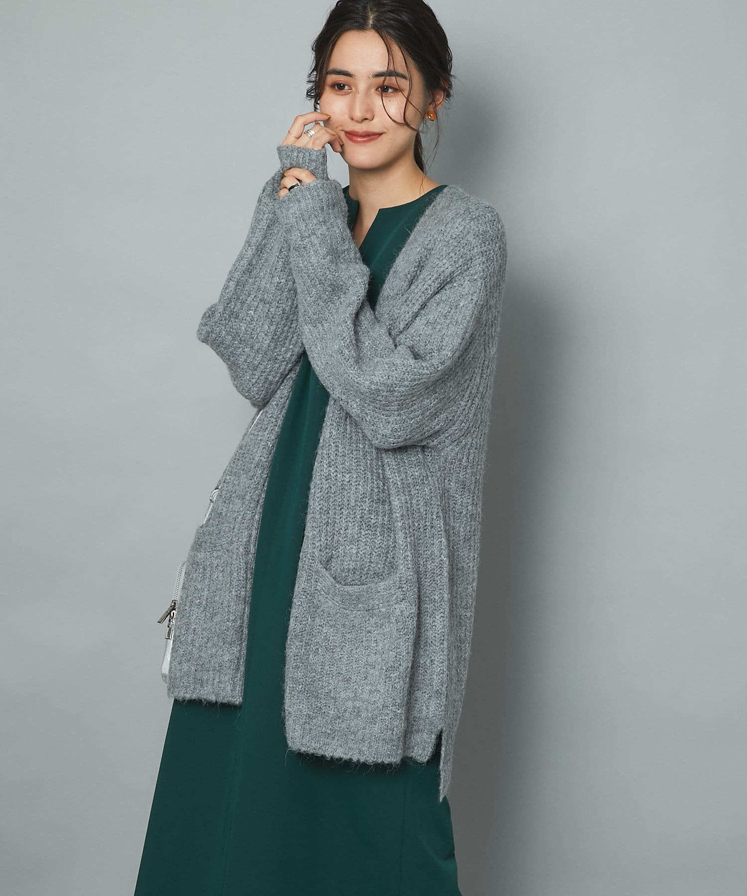 un dix cors(アンディコール) ここでしか手に入らない！【WEB限定】Vネック畦カーディガン