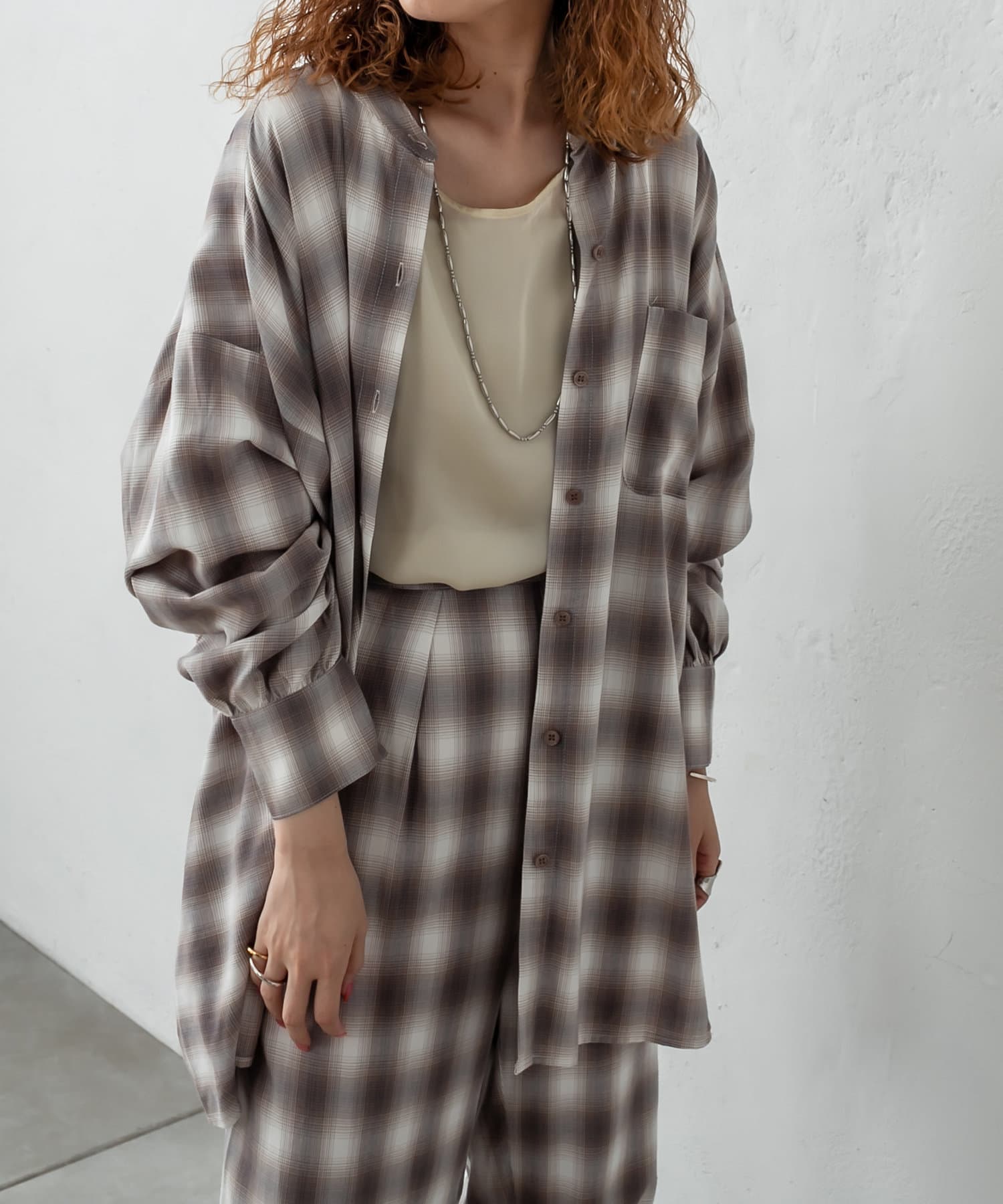 オンブレーチェックbigシャツ Mystic ミスティック レディース Pal Closet パルクローゼット パルグループ公式ファッション通販サイト