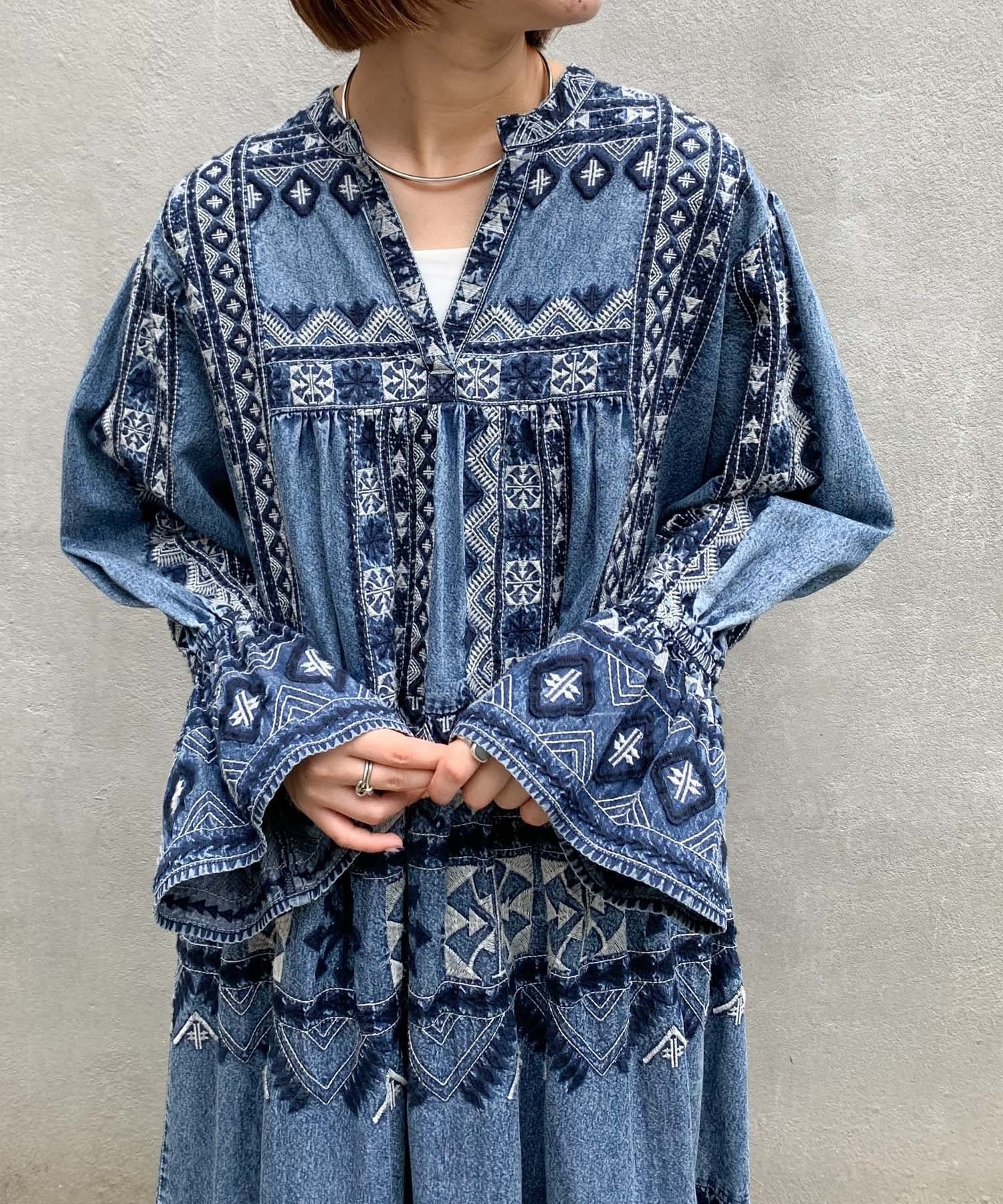 Indiaデニム刺繍ロングワンピース Ciaopanic Typy チャオパニックティピー レディース Pal Closet パルクローゼット パルグループ公式ファッション通販サイト