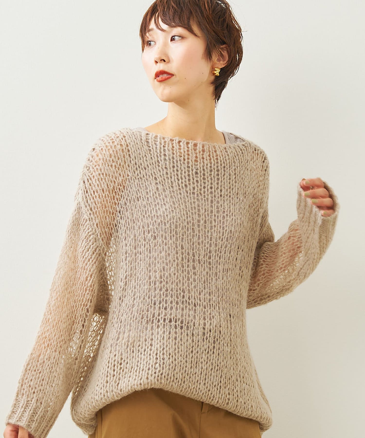 モヘアローゲージニット Jena Espace Merveilleux ジェナ エスパスメルヴェイユ レディース Pal Closet パルクローゼット パルグループ公式ファッション通販サイト