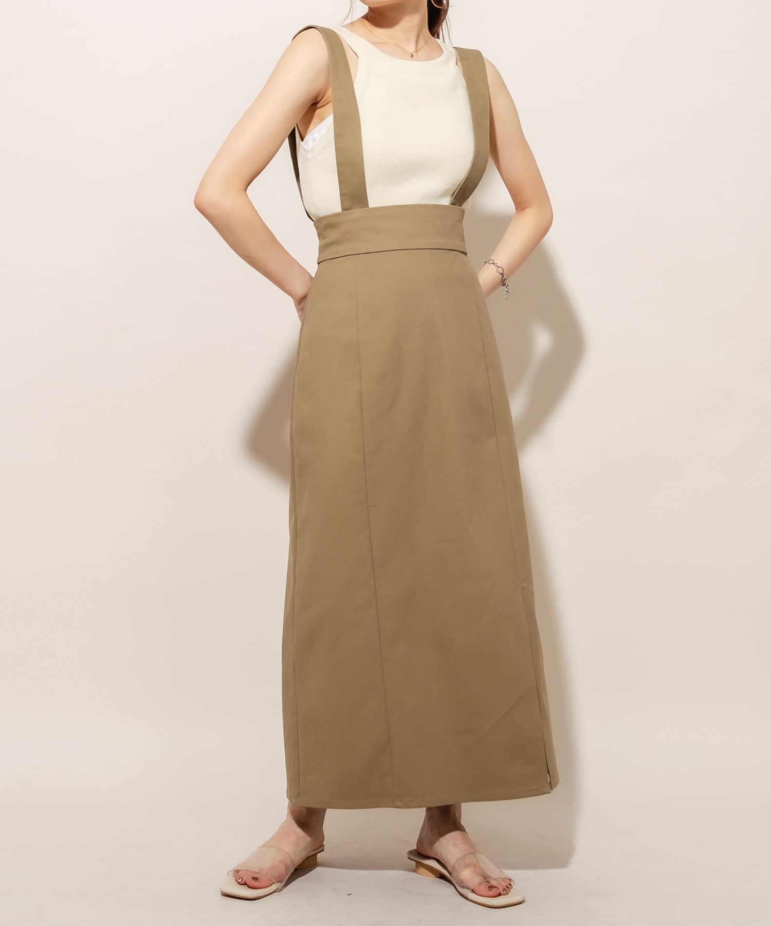 Mline Web限定 サスペンダー付タイトスカート Mystic ミスティック レディース Pal Closet パルクローゼット パルグループ公式ファッション通販サイト