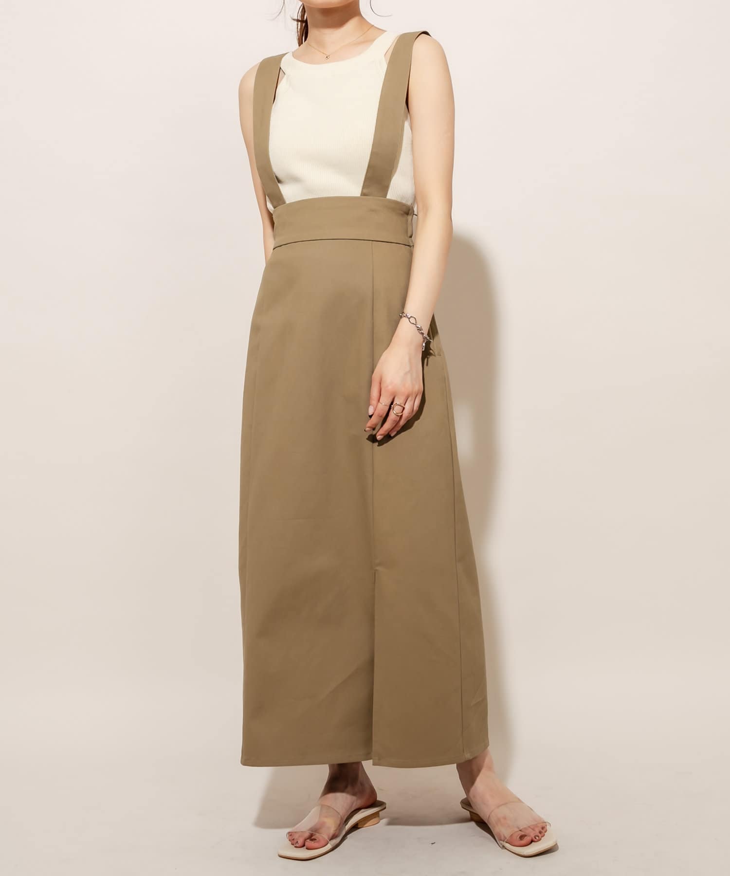 Mline Web限定 サスペンダー付タイトスカート Mystic ミスティック レディース Pal Closet パルクローゼット パルグループ公式ファッション通販サイト