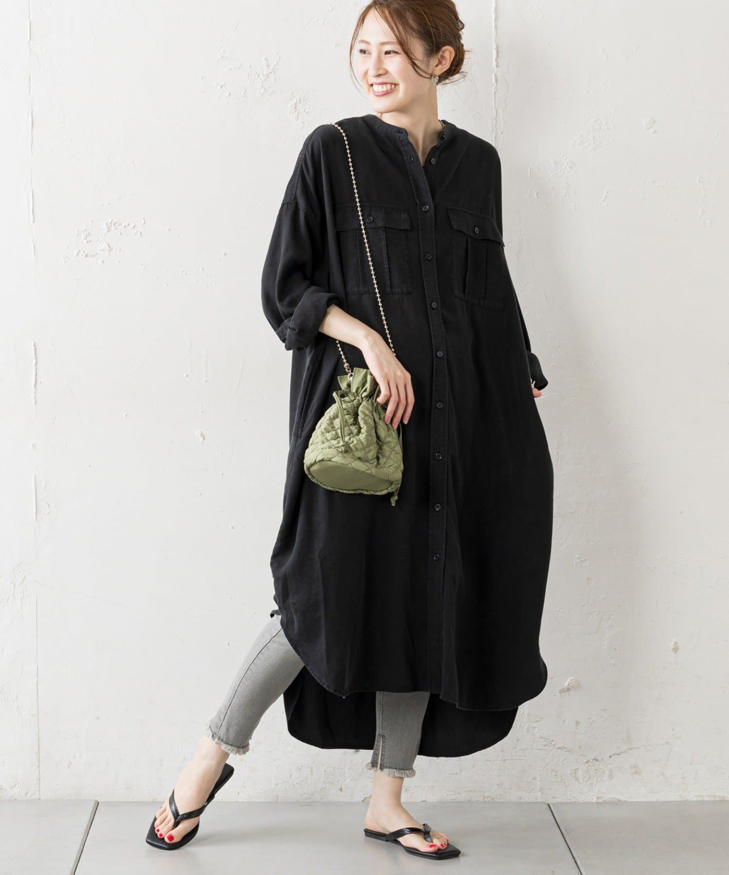 微光沢バンドカラーシャツワンピース Ciaopanic Typy チャオパニックティピー レディース Pal Closet パルクローゼット パルグループ公式ファッション通販サイト