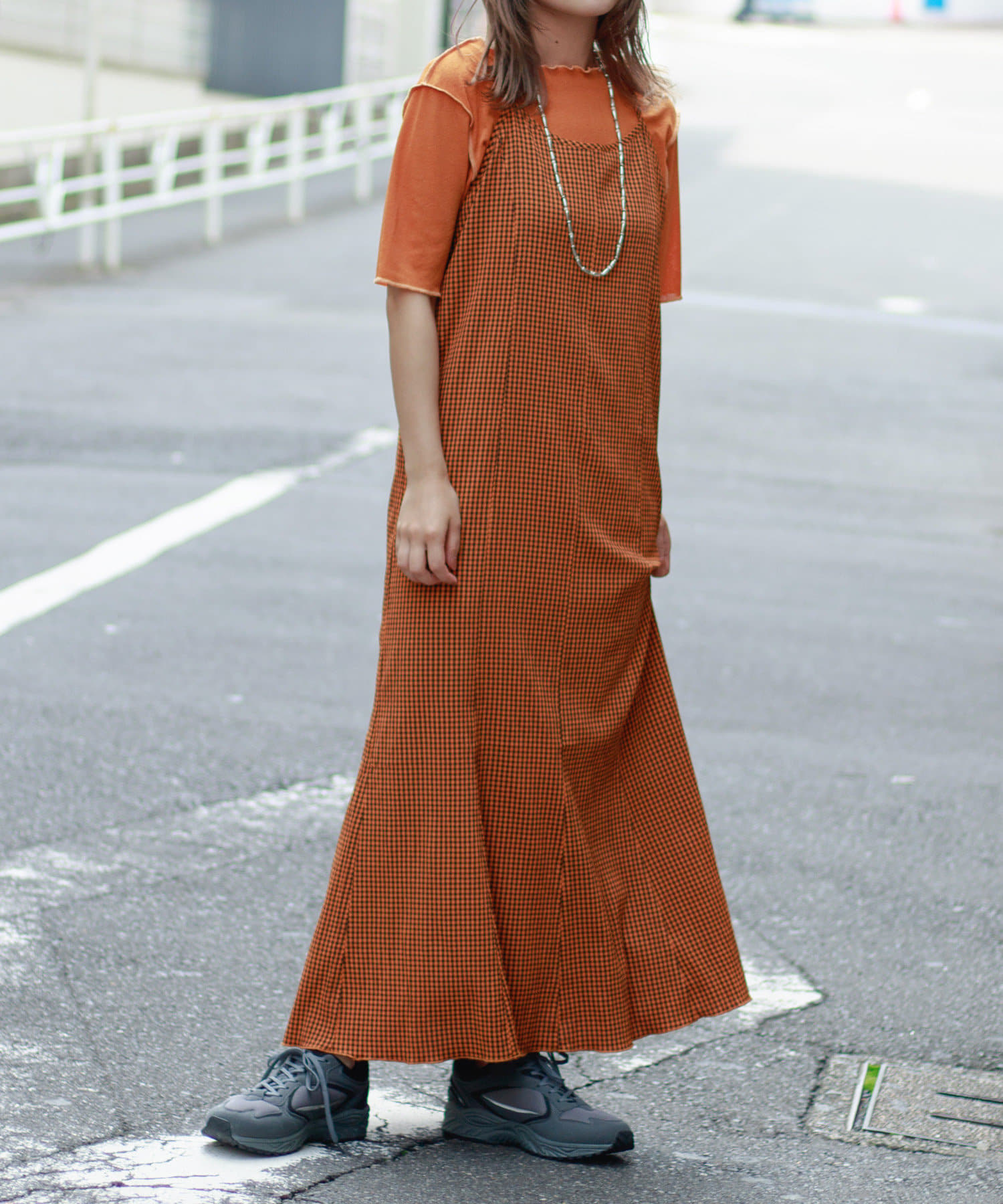 Wovenギンガムマーメイドワンピース Kastane カスタネ レディース Pal Closet パルクローゼット パルグループ公式ファッション通販サイト