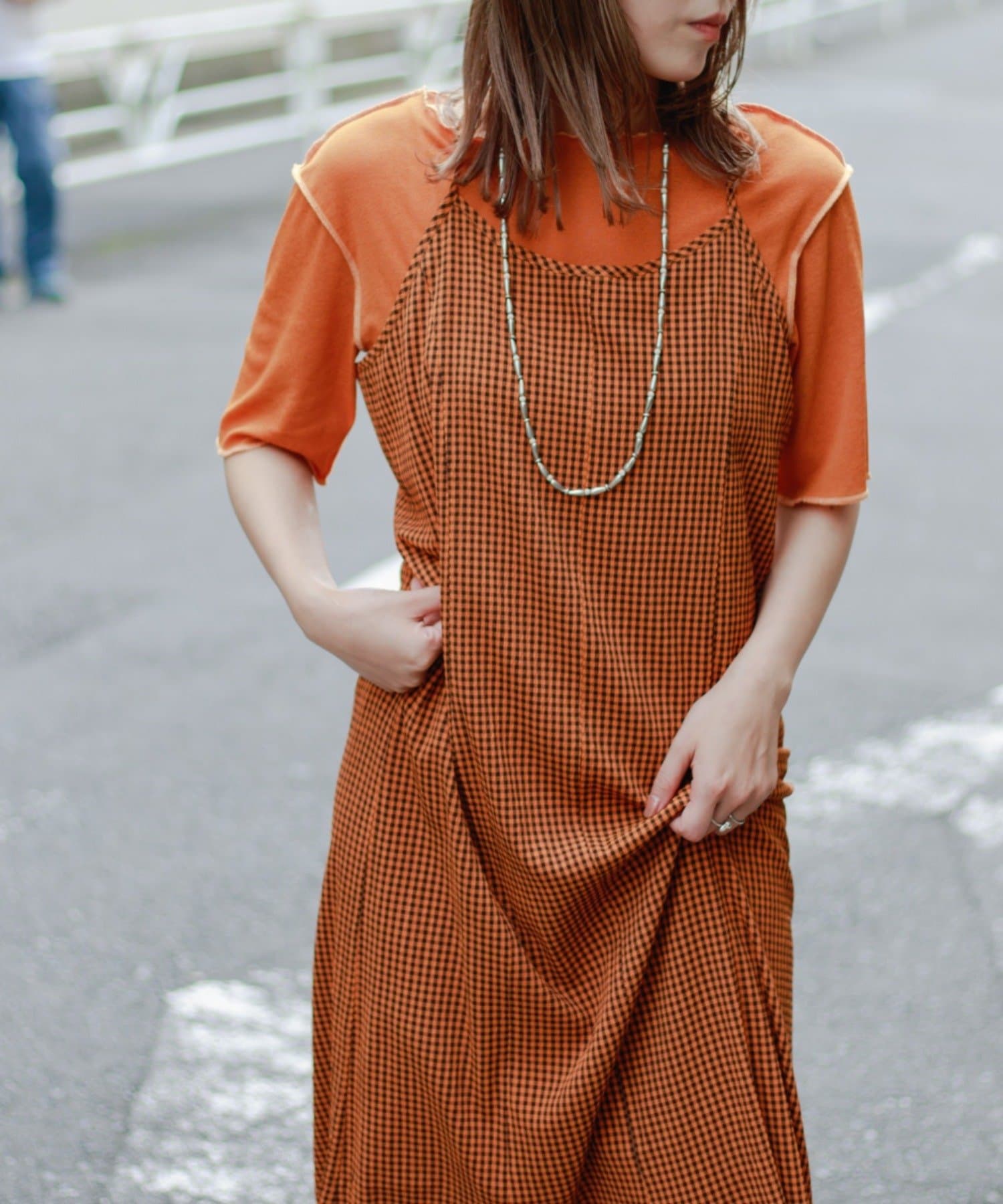 マルチウェイアイテム Wovenギンガムマーメイドワンピース Kastane カスタネ レディース Pal Closet パルクローゼット パルグループ公式ファッション通販サイト