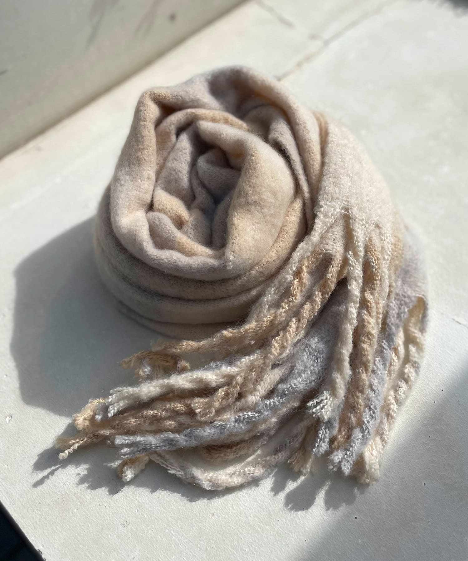 un dix cors(アンディコール) 【ストール巻き方動画付き】ボリュームフリンジチェックストール