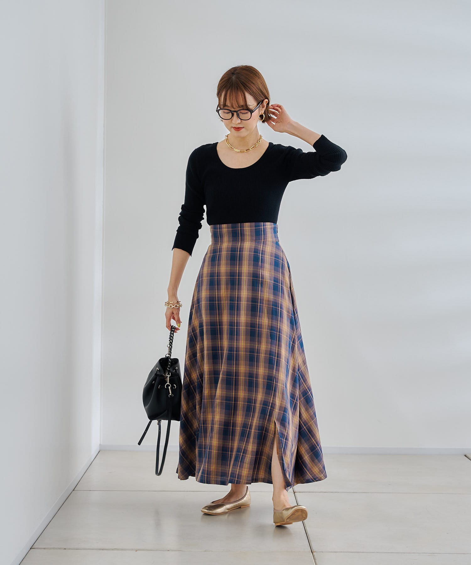 チェックフレアスカート Doudou ドゥドゥ レディース Pal Closet パルクローゼット パルグループ公式ファッション通販サイト