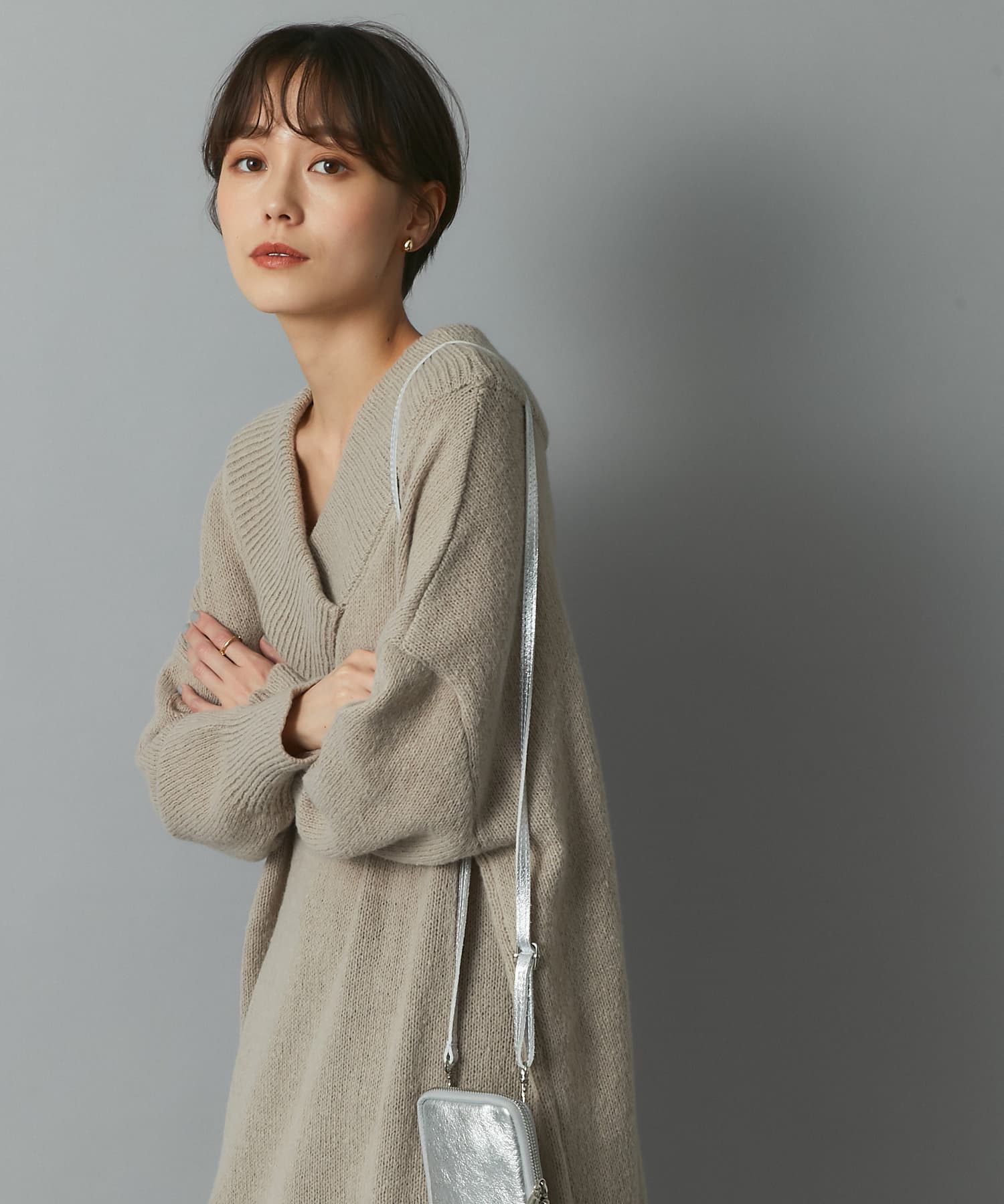 スッキリ丈 Vネックニットワンピース Un Dix Cors アンディコール レディース Pal Closet パルクローゼット パルグループ公式ファッション通販サイト