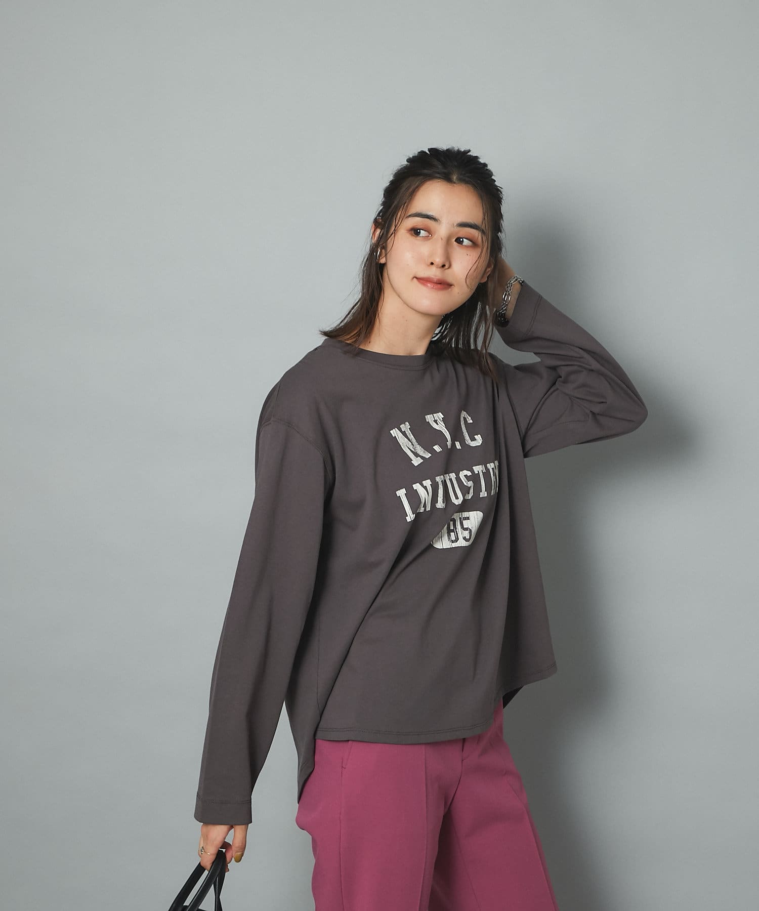 un dix cors(アンディコール) 【ヴィンテージライクな大人のスェット】ロゴプルオーバーカットソー