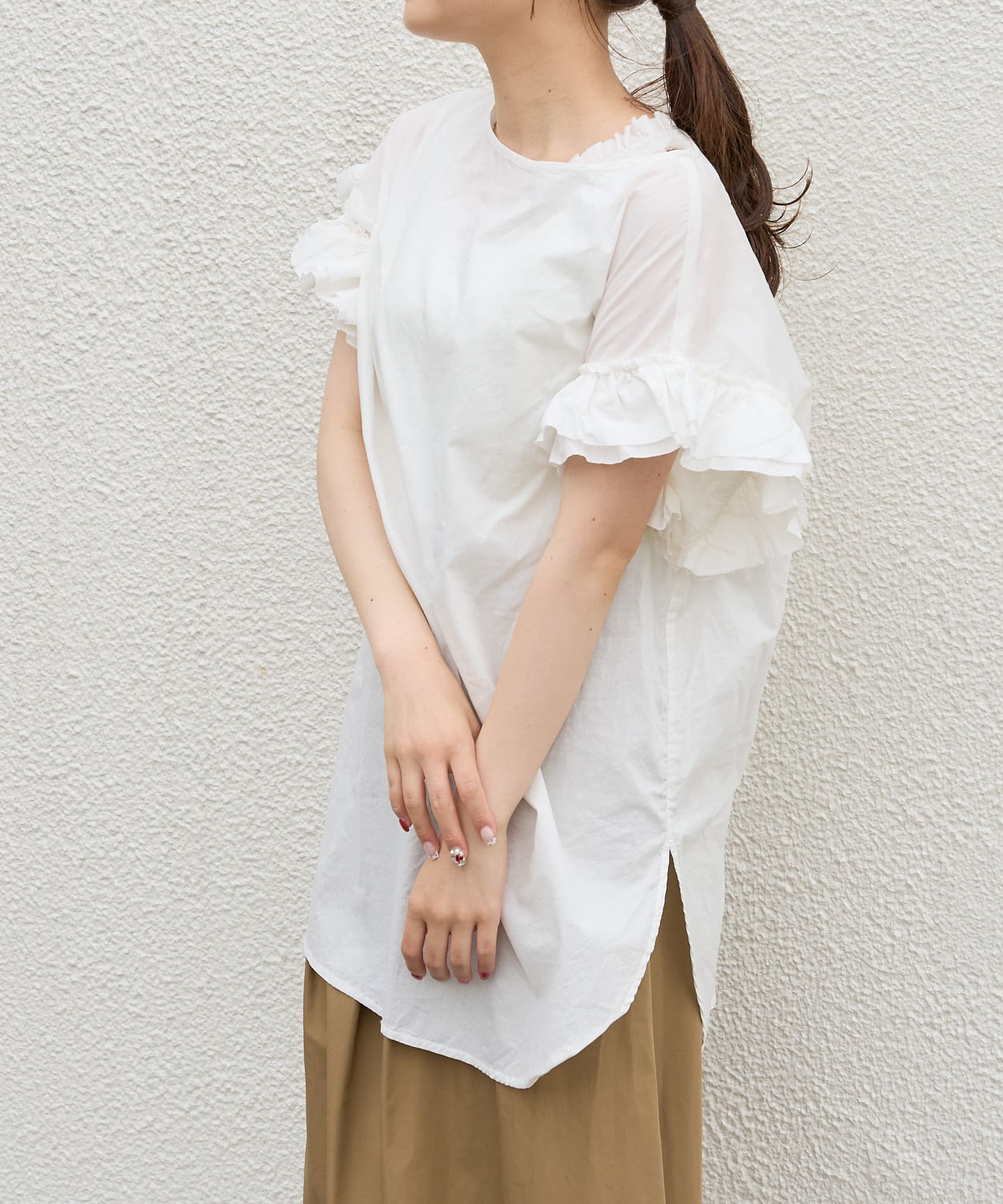 タイプライター袖フリルブラウス Pual Ce Cin ピュアルセシン レディース Pal Closet パルクローゼット パルグループ公式ファッション通販サイト