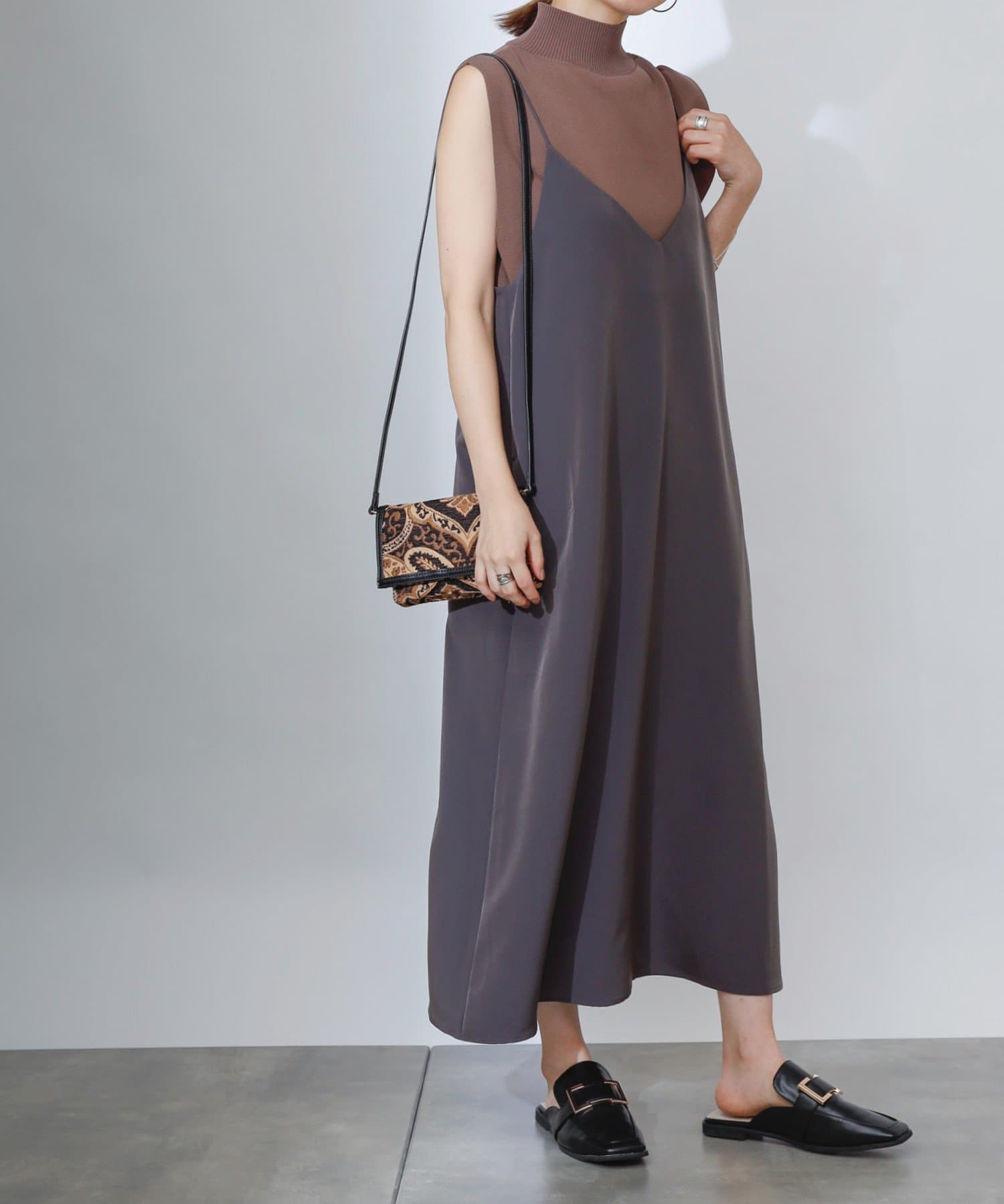 マットサテンキャミワンピース Colony 2139 コロニー トゥーワンスリーナイン レディース Pal Closet パルクローゼット パルグループ公式ファッション通販サイト