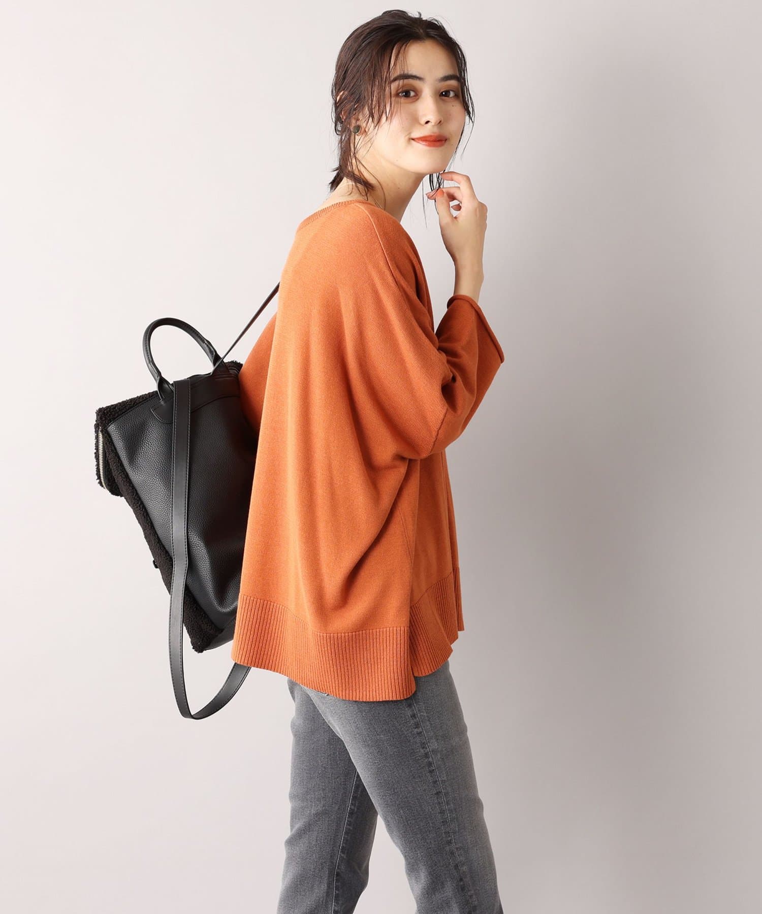 un dix cors(アンディコール) 【着るだけで即おしゃれ】2WAYポンチョニット