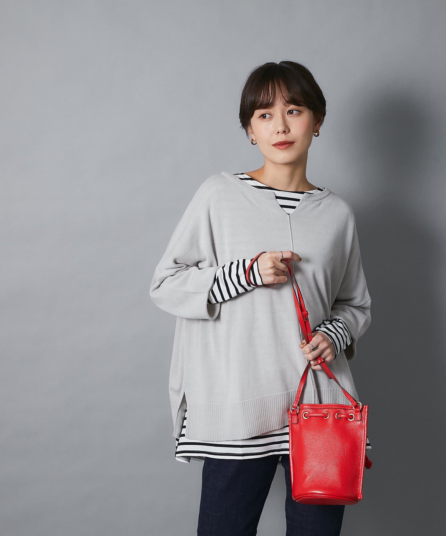 un dix cors(アンディコール) 【着るだけで即おしゃれ】2WAYポンチョニット