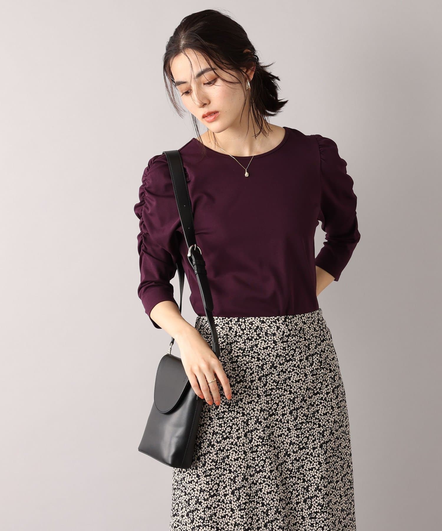 un dix cors(アンディコール) 【平野マユさん着用】2WAY袖ボリュームカットソー