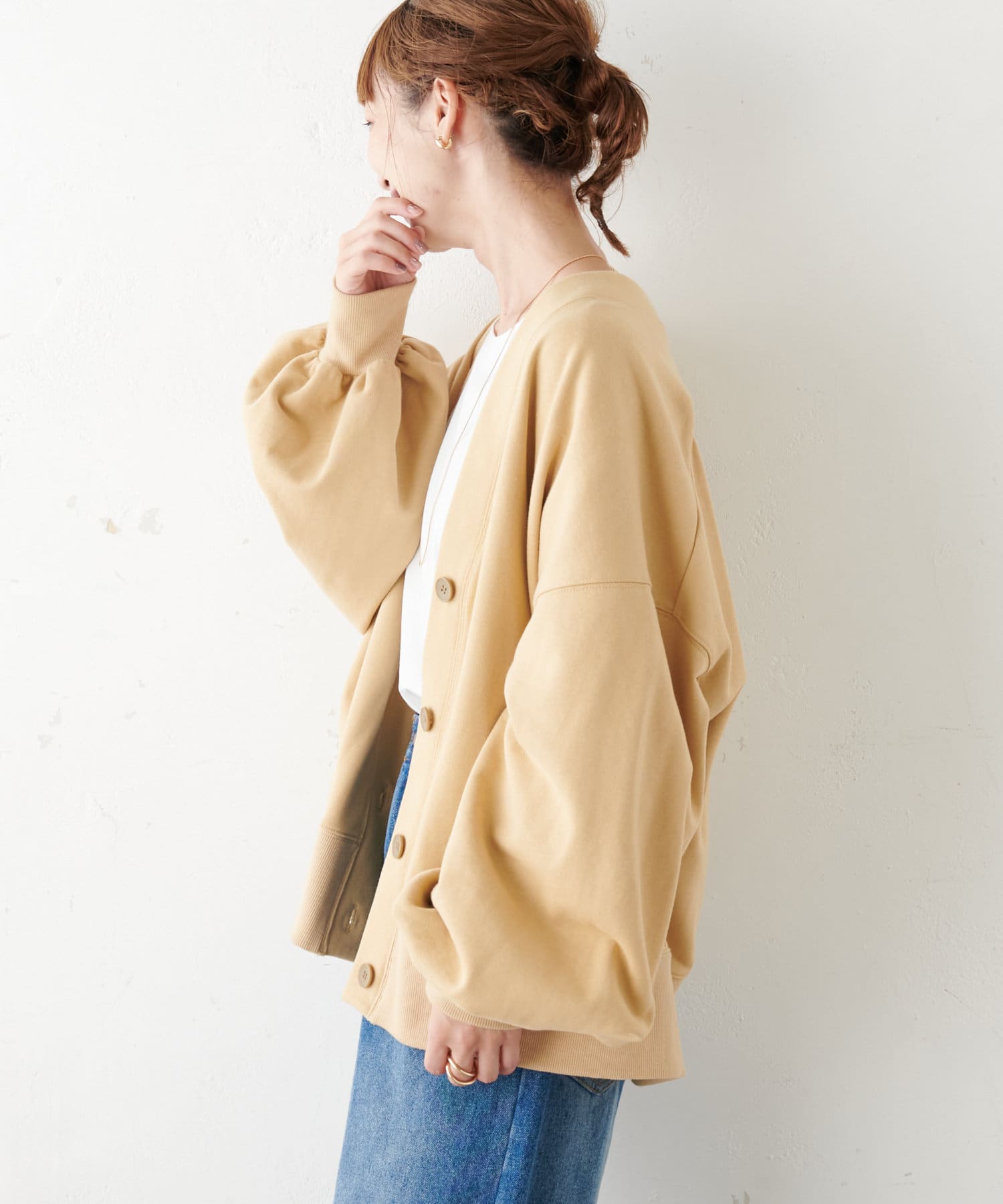 オンラインストア限定 オーバーサイズスウェットカーディガン Collage Gallardagalante コラージュ ガリャルダガランテ レディース Pal Closet パルクローゼット パルグループ公式ファッション通販サイト