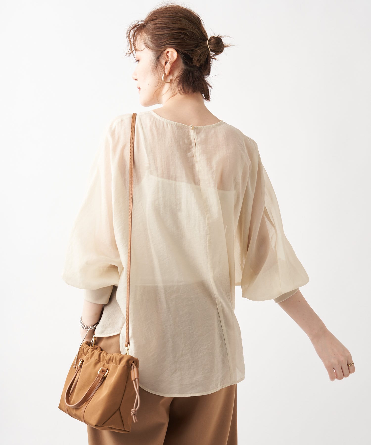 un dix cors(アンディコール) 【大人の抜け感をプラス】シアードルマンブラウス