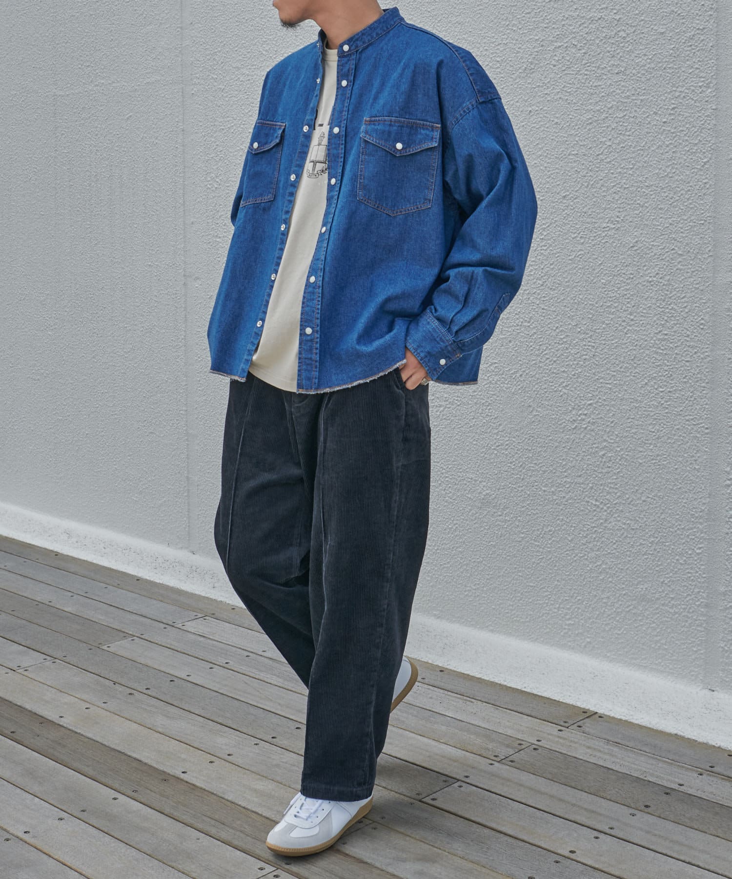 デニムクロップドシャツ Discoat ディスコート メンズ Pal Closet パルクローゼット パルグループ公式ファッション通販サイト