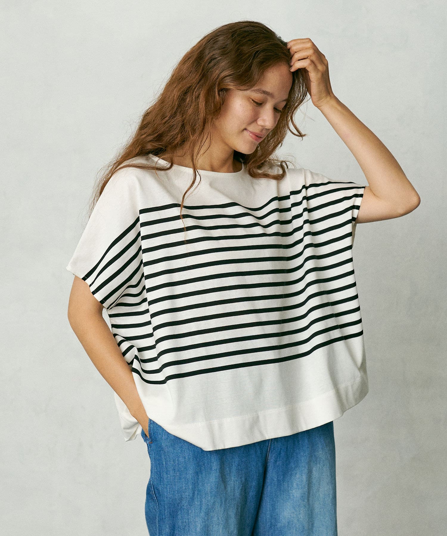 サステナブル シルケットパネルボーダーtシャツ Pual Ce Cin ピュアルセシン レディース Pal Closet パルクローゼット パルグループ公式ファッション通販サイト