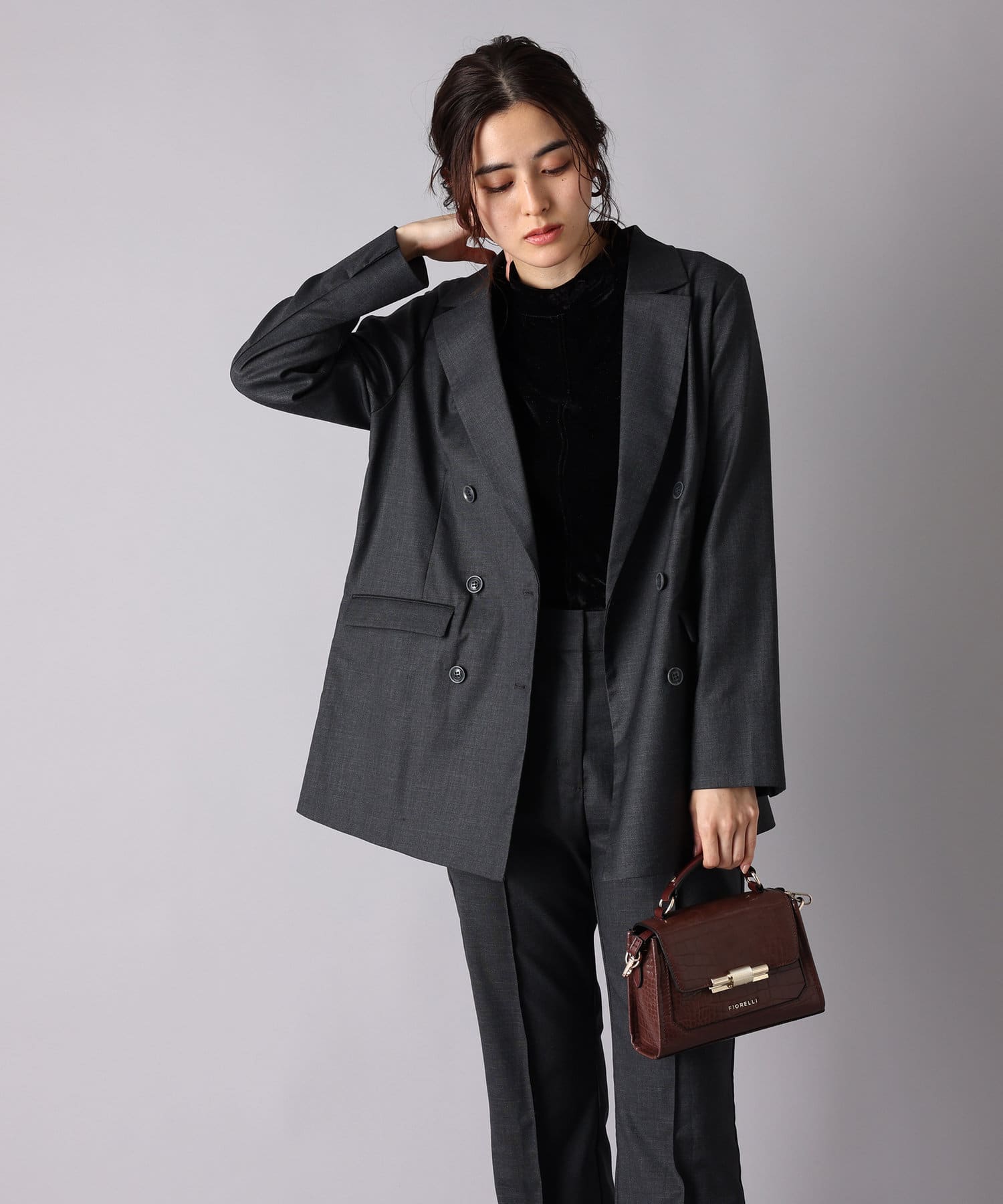 un dix cors(アンディコール) 【ロングシーズン使える】テンセルシャンブレーダブルジャケット