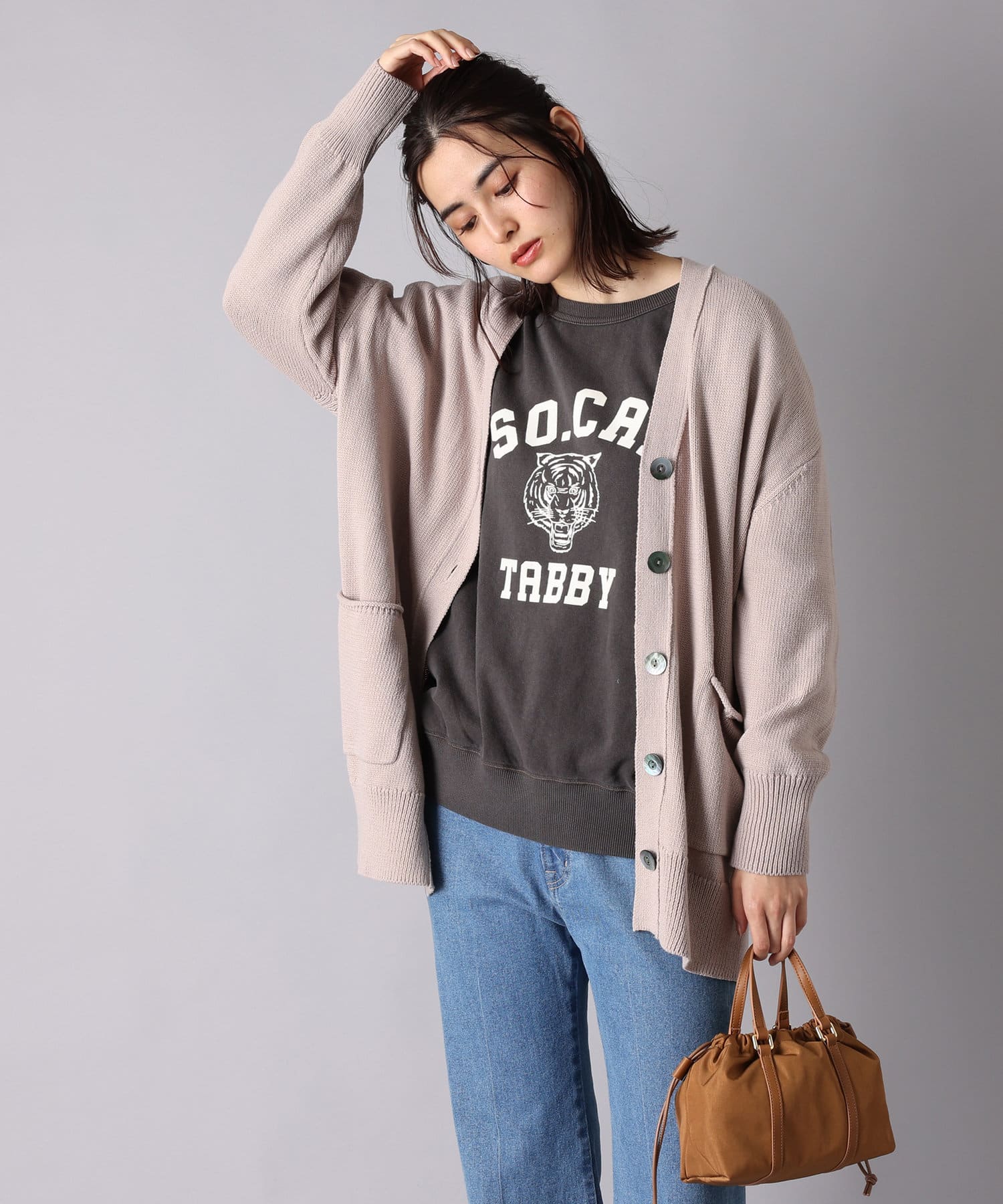 un dix cors(アンディコール) 【ゆるっとこなれ感】リリヤーンビッグカーディガン