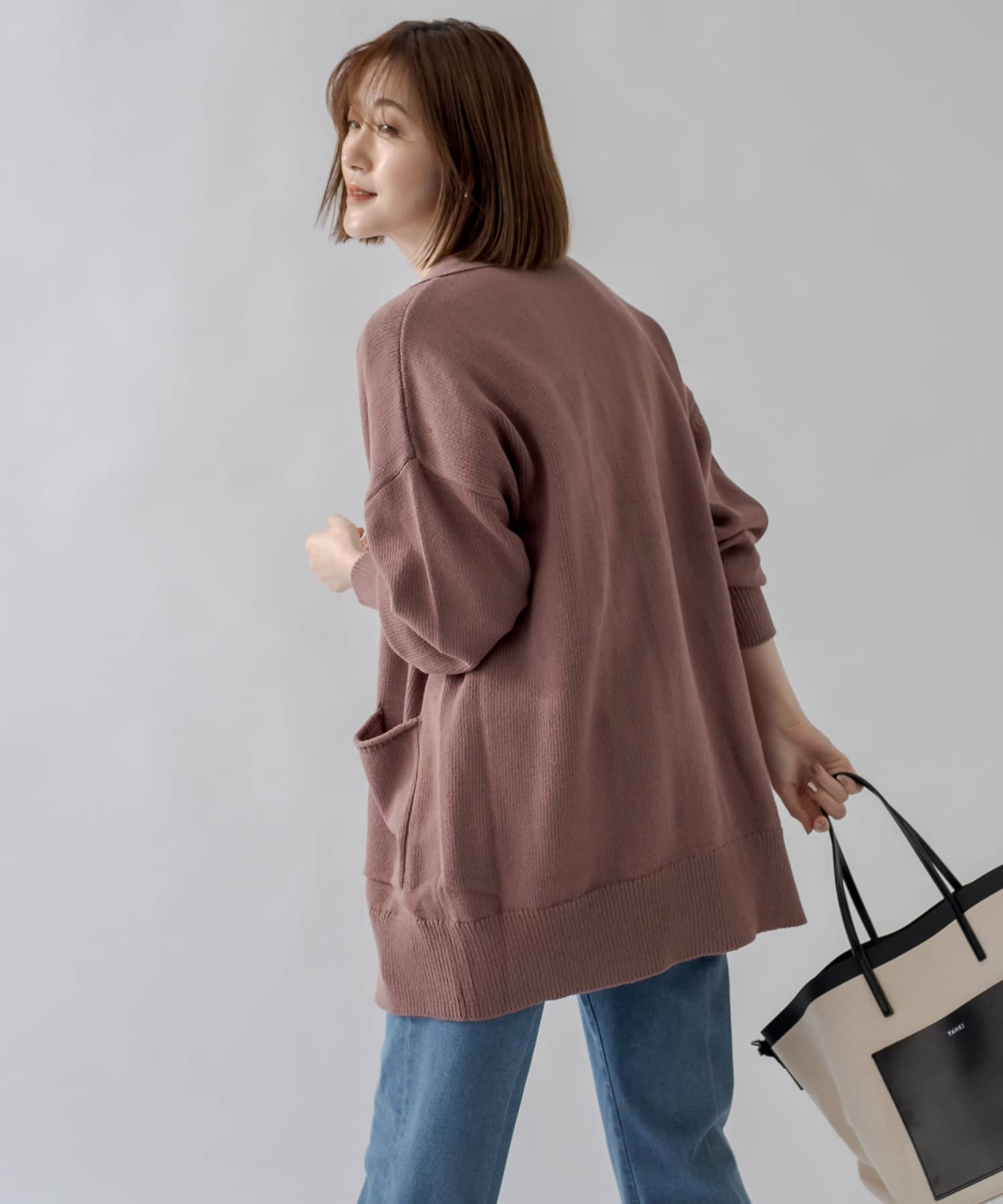 un dix cors(アンディコール) 【ゆるっとこなれ感】リリヤーンビッグカーディガン