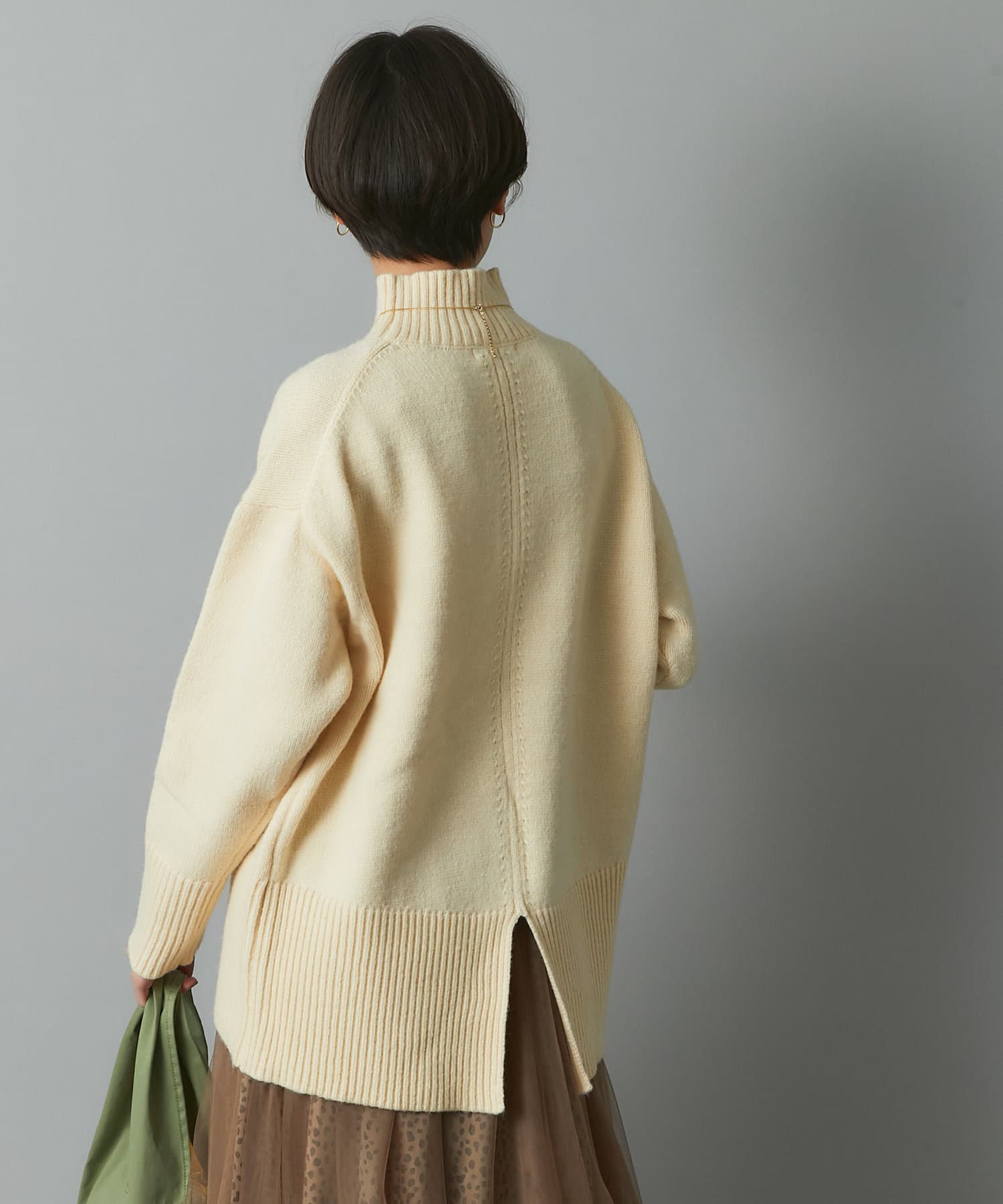 un dix cors(アンディコール) 【アルパカタッチのリッチな風合い】アルパカタッチタートルニット