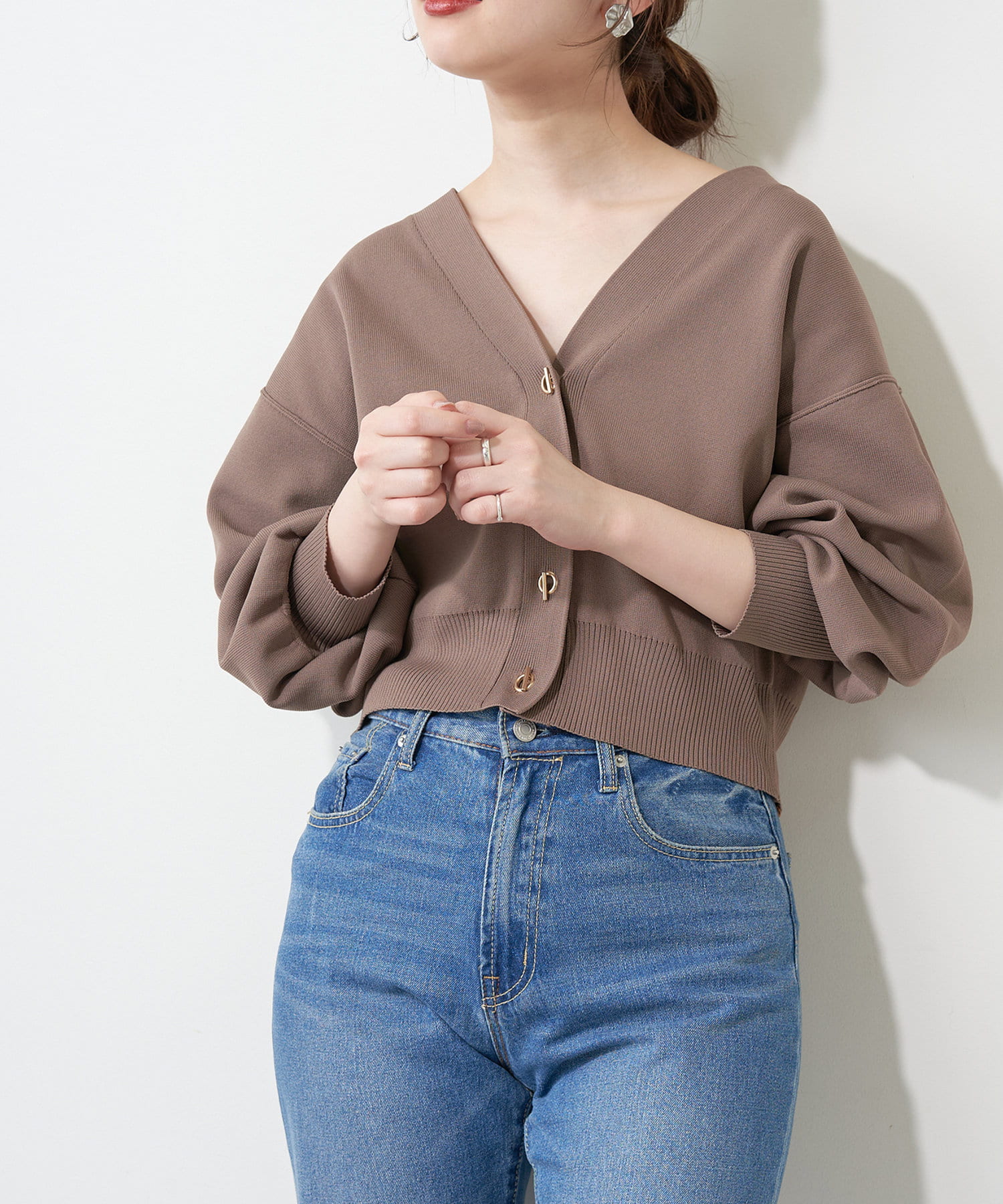 Web限定 プチプラハトメバー釦おしゃれカーデ Natural Couture ナチュラルクチュール レディース Pal Closet パルクローゼット パルグループ公式ファッション通販サイト