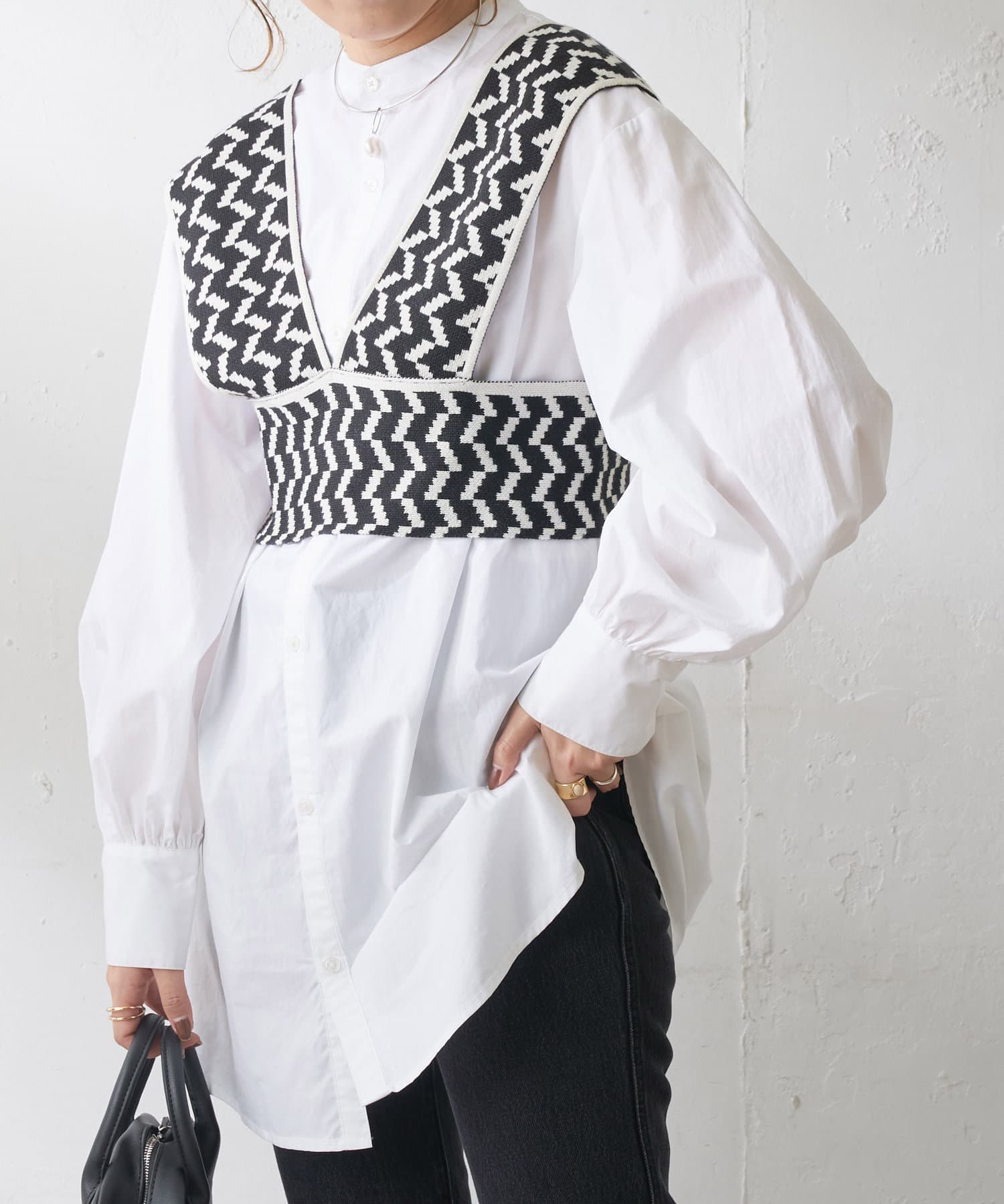 Web限定 幾何学柄ショートビスチェ Discoat ディスコート レディース Pal Closet パルクローゼット パルグループ公式 ファッション通販サイト