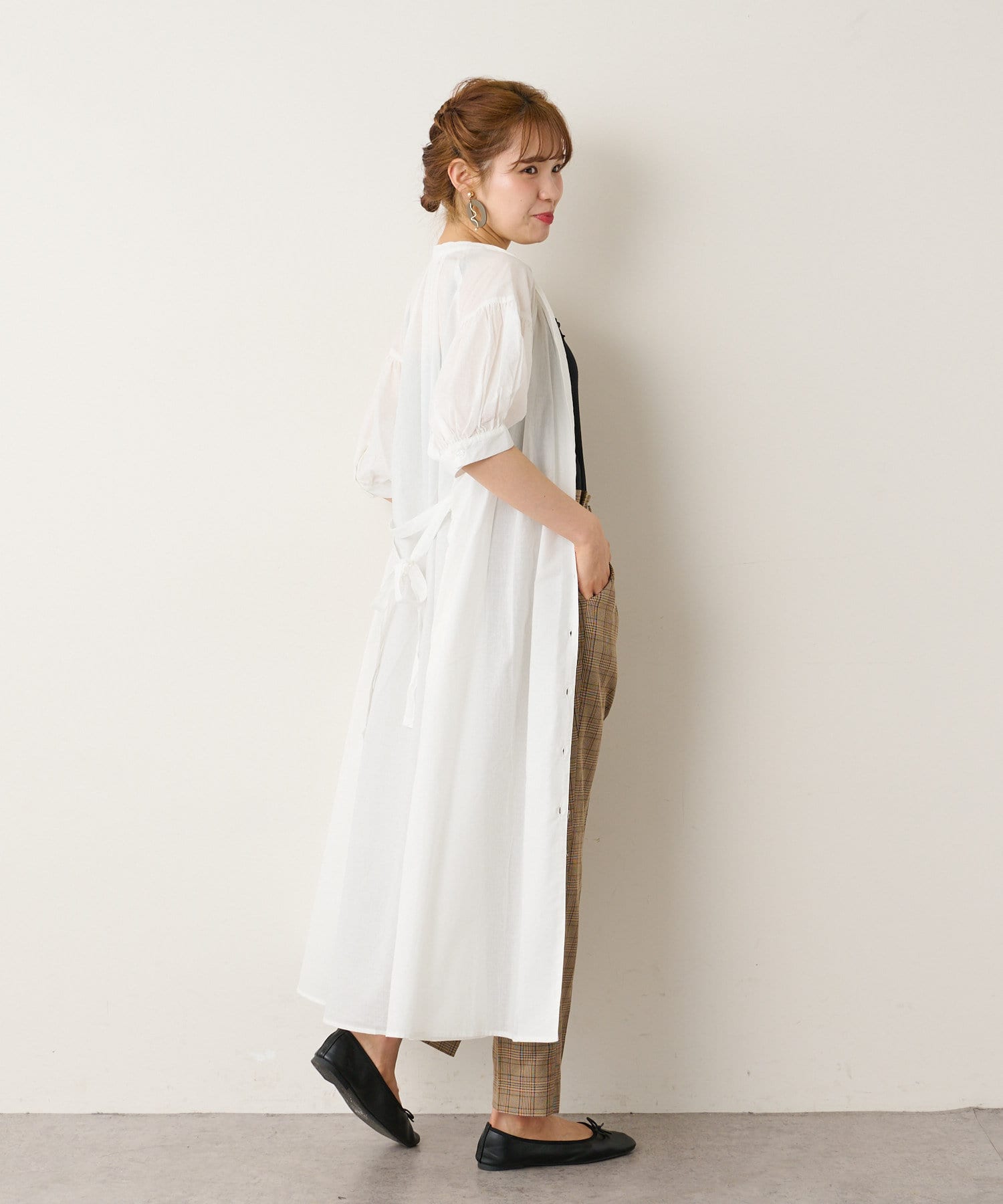 共ベルト付 ローン羽織ワンピース Nice Claup Outlet ナイスクラップ アウトレット レディース Pal Closet パルクローゼット パルグループ公式ファッション通販サイト