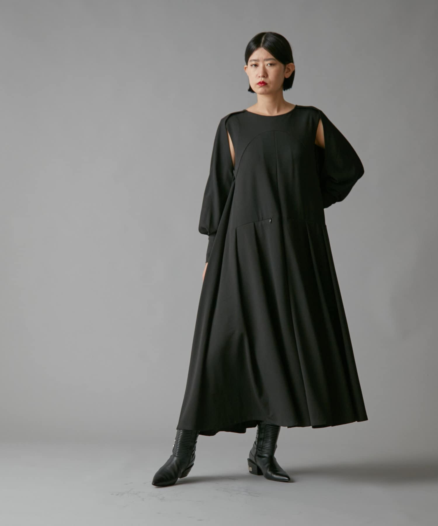 Sum1 Style スミ スタイル ノースリーブ袖付きワンピース Ear Papillonner イア パピヨネ レディース Pal Closet パルクローゼット パルグループ公式ファッション通販サイト