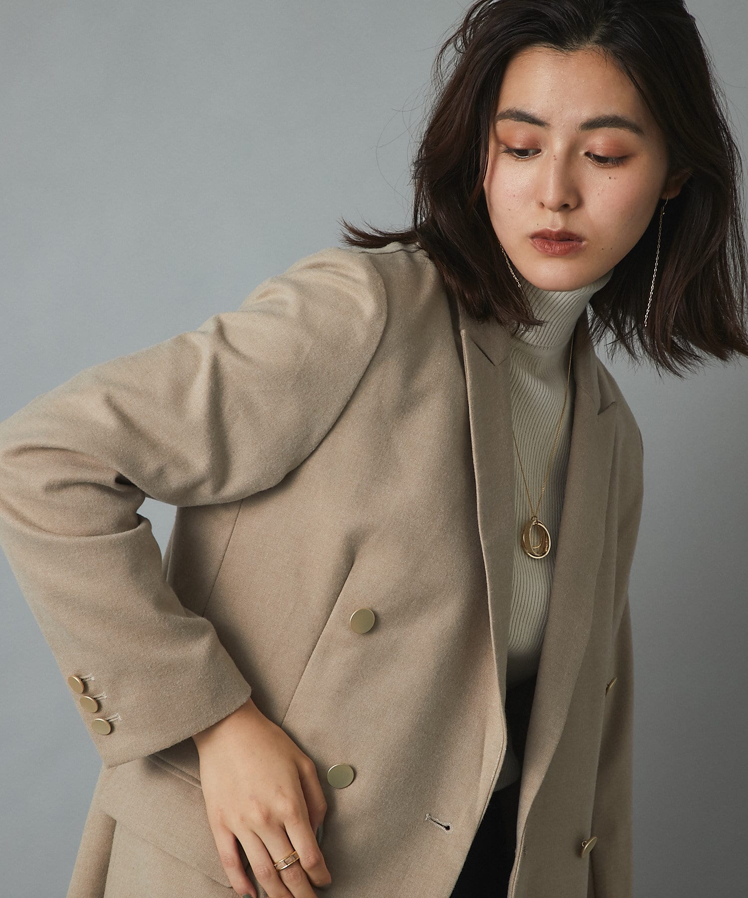 un dix cors(アンディコール) 【今季トレンド】ストレッチダブルジャケット