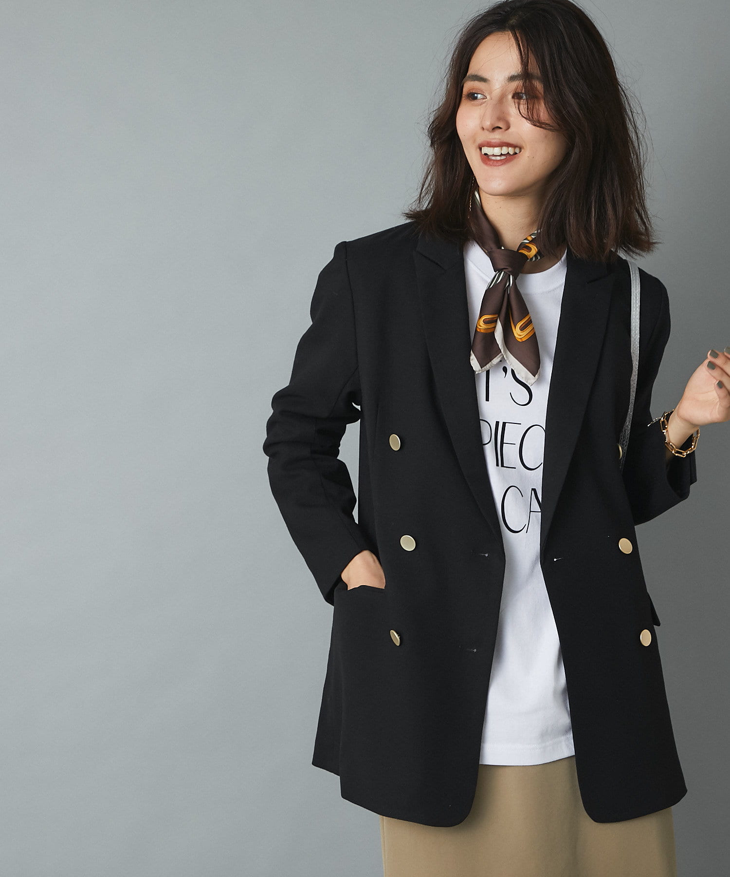 un dix cors(アンディコール) 【今季トレンド】ストレッチダブルジャケット