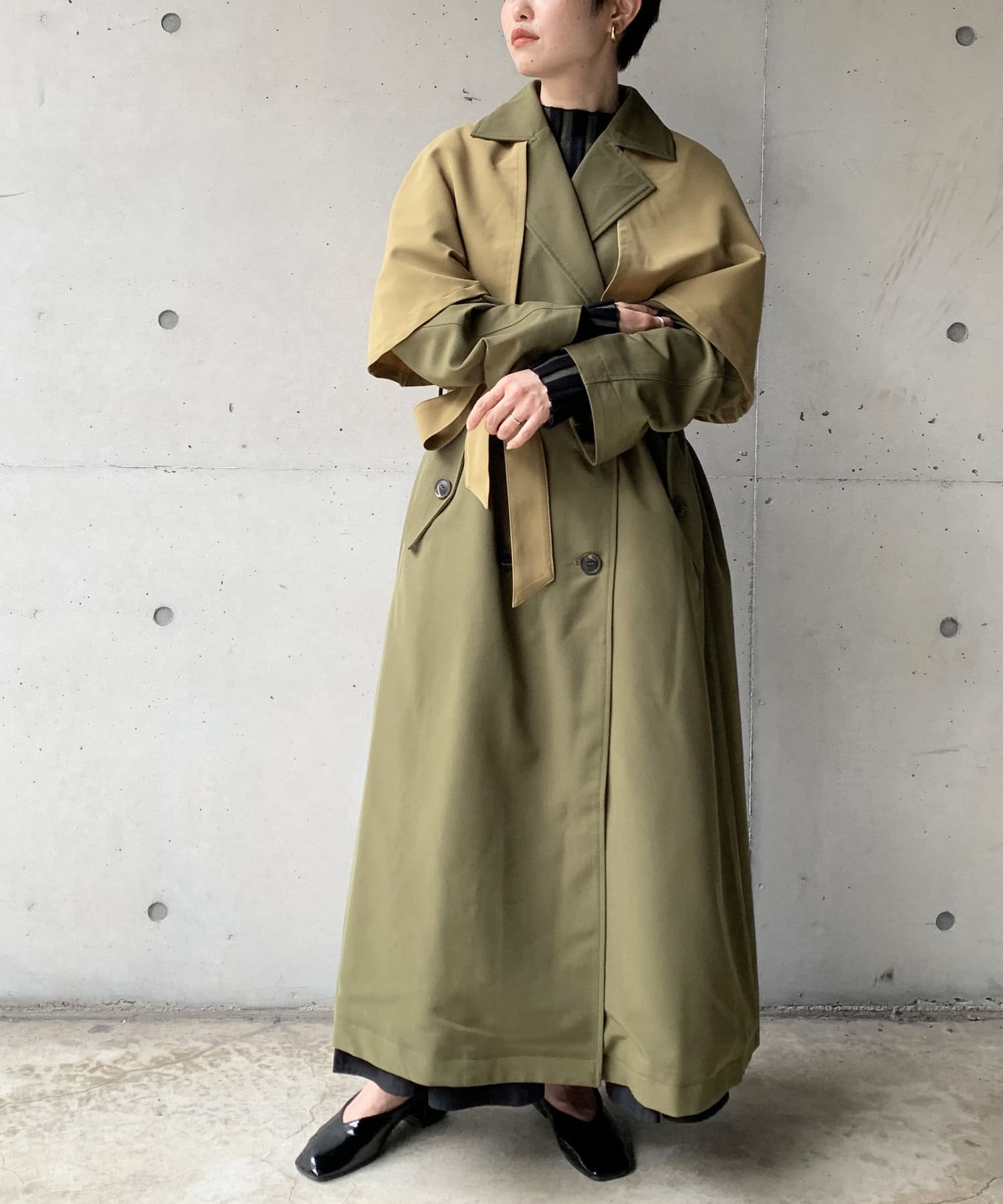 KBF ケープトレンチコート(19AW) - アウター