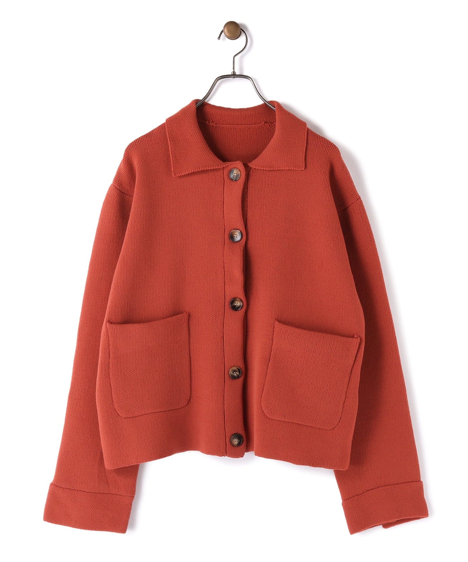 ポリウーリー襟付ニットジャケット Cpcm シーピーシーエム レディース Pal Closet パルクローゼット パルグループ公式ファッション通販サイト