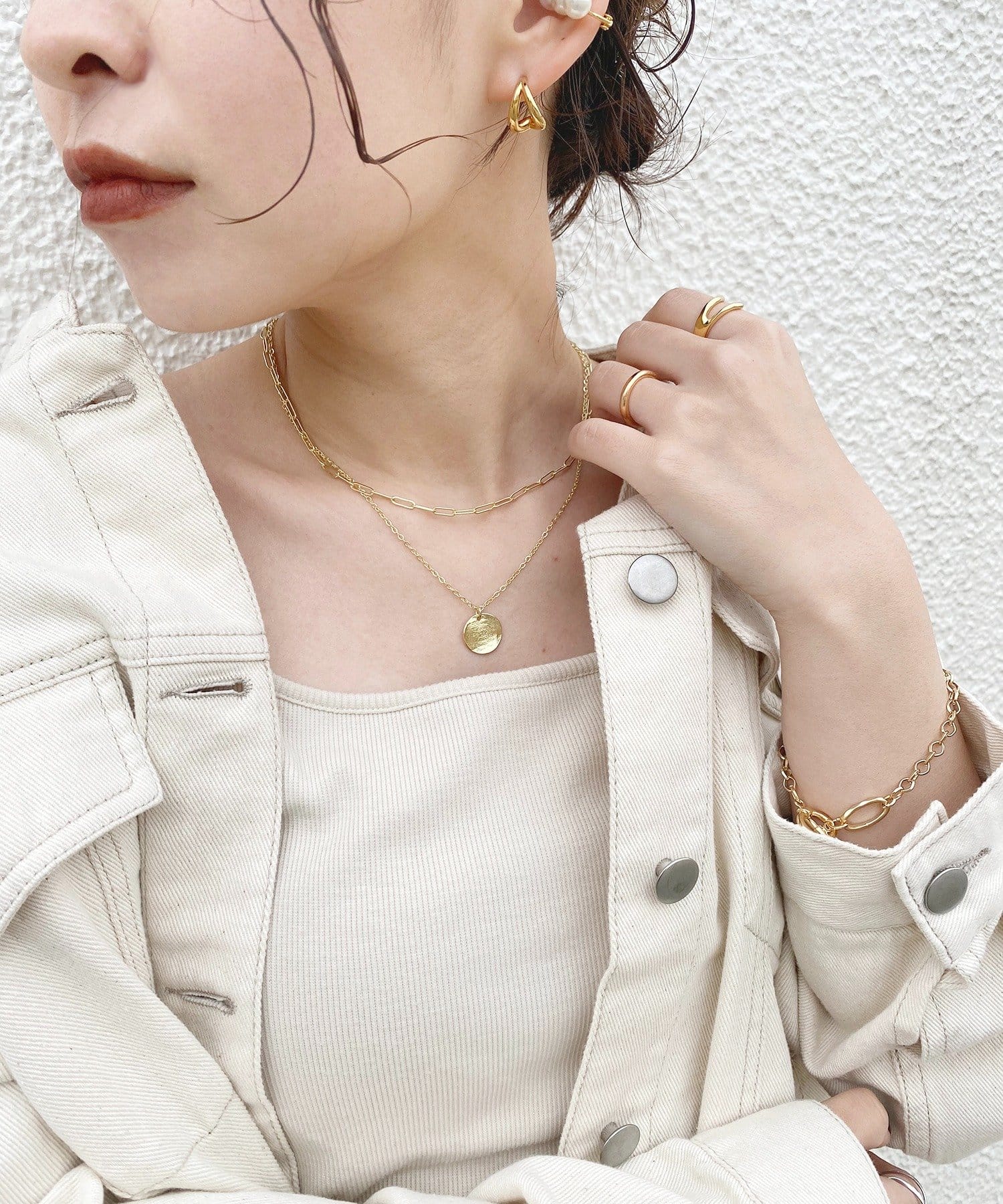 natural couture(ナチュラルクチュール) メタルプレートネックレス