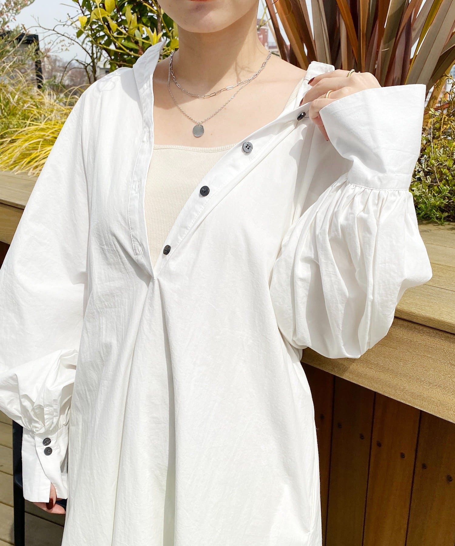 natural couture(ナチュラルクチュール) メタルプレートネックレス