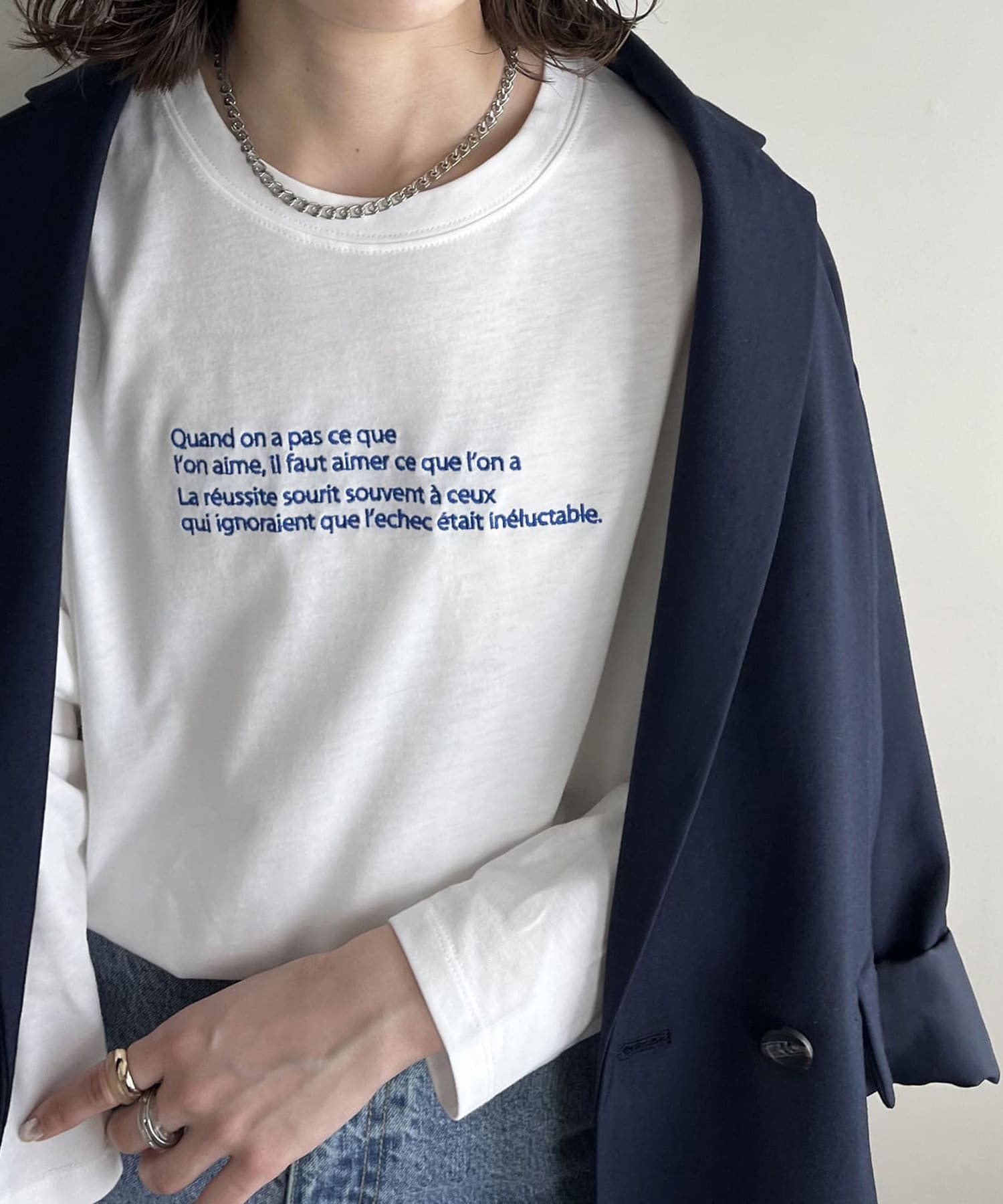 《ハーレーダビッドソン》刺繍ロゴ　ベージュ　Lサイズ　ロングTシャツ