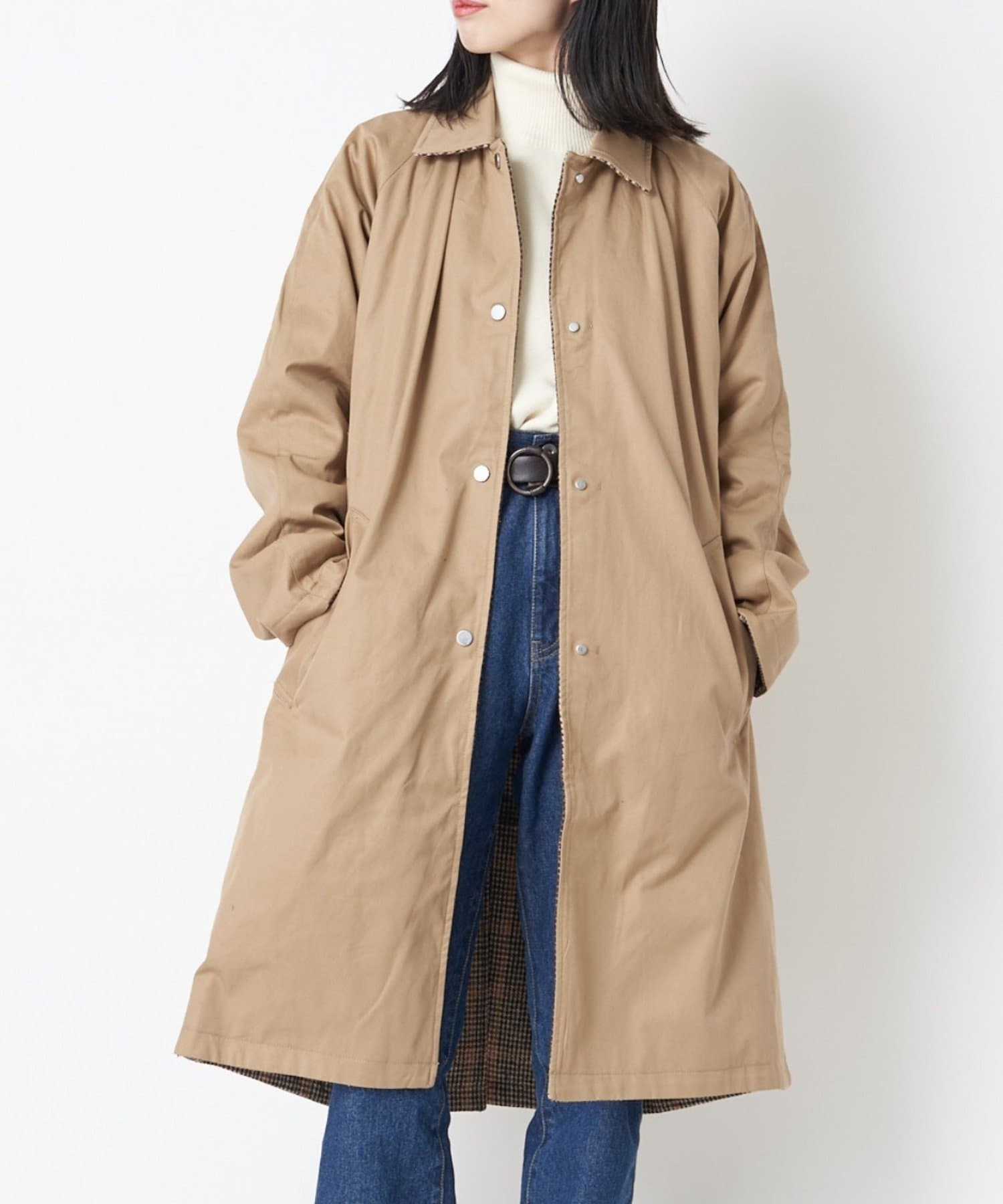 ステンカラーリバーシブルチェックコート Ciaopanic チャオパニック レディース Pal Closet パルクローゼット パルグループ公式ファッション通販サイト