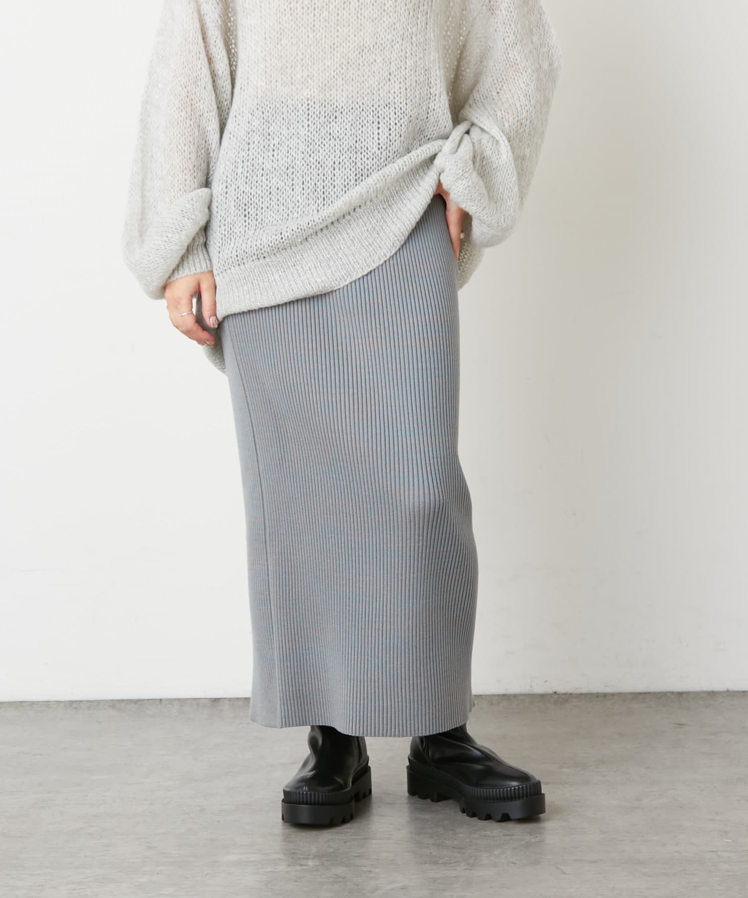 Omekashi(オメカシ) メランジニットタイトスカート