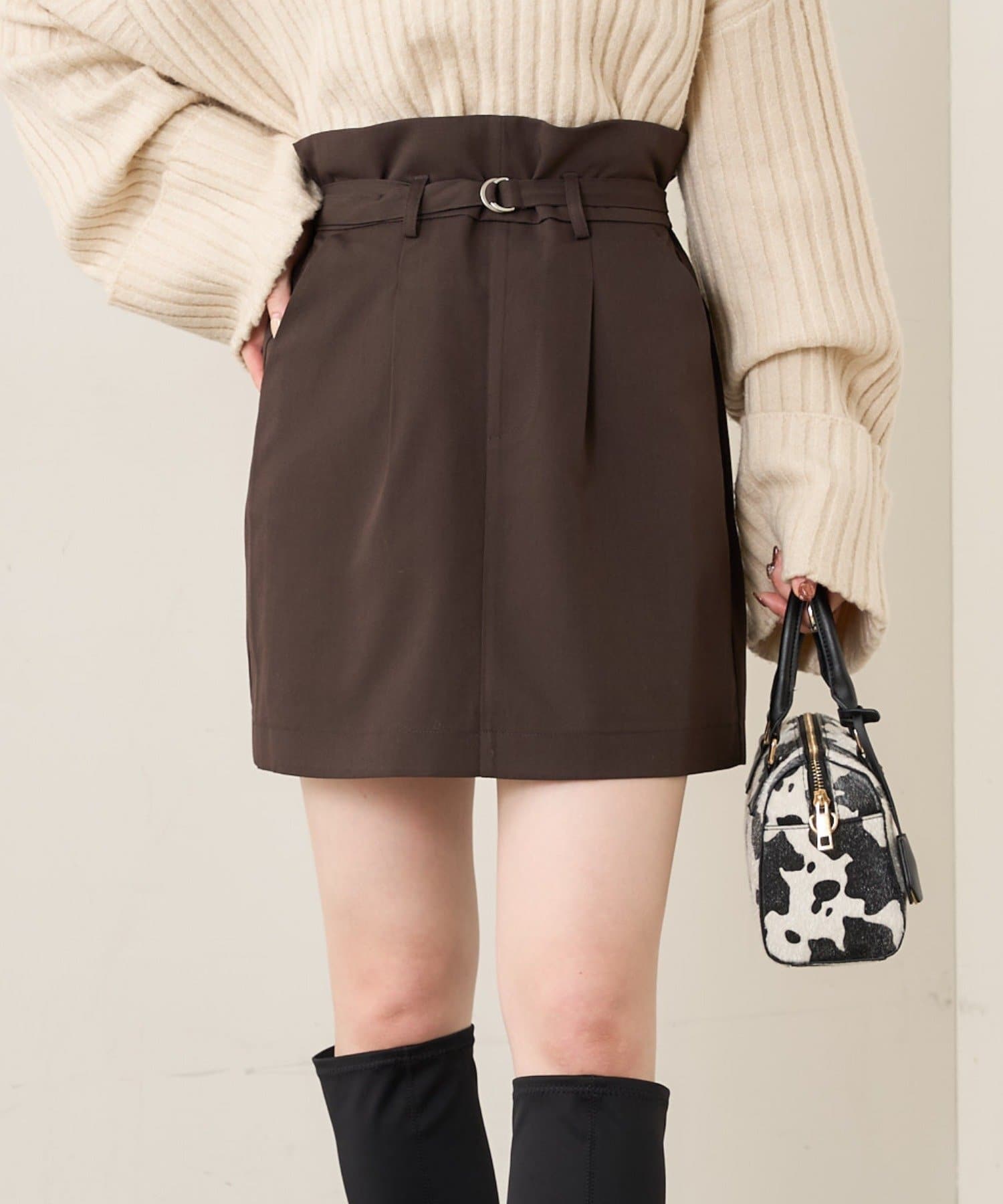 リニー ベルト付き台形ミニスカート Chico チコ レディース Pal Closet パルクローゼット パルグループ公式ファッション通販サイト