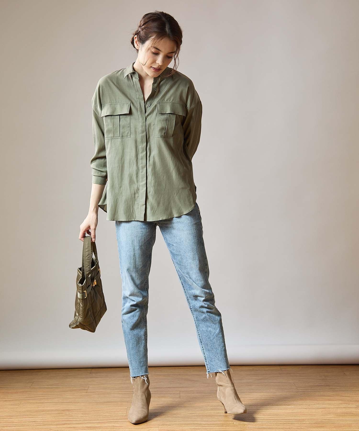 コットンキュプラワークシャツ Ouvrage Classe ウヴラージュクラス レディース Pal Closet パルクローゼット パルグループ公式ファッション通販サイト