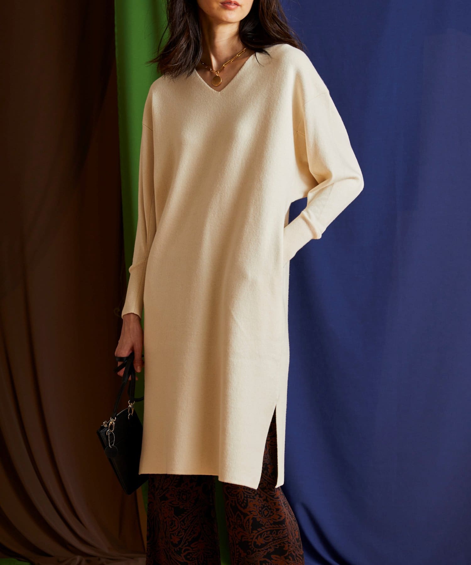 カシミア混サイドスリットニットワンピ Plus Oto Ha プラス オトハ レディース Pal Closet パルクローゼット パルグループ公式ファッション通販サイト