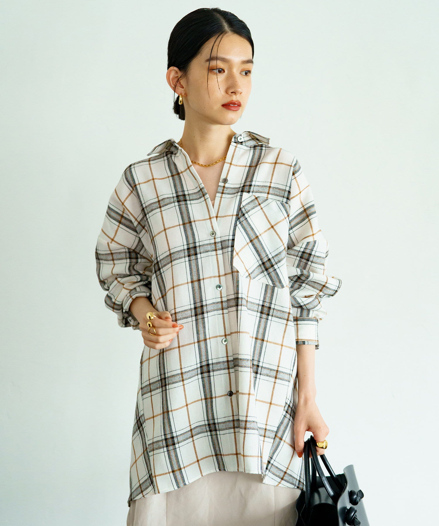 チェックシャツ Loungedress ラウンジドレス レディース Pal Closet パルクローゼット パルグループ公式ファッション通販サイト