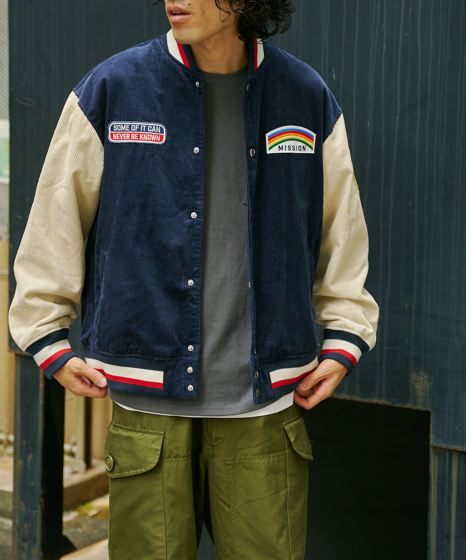 コーデュロイワッペンスタジャン Cpcm シーピーシーエム メンズ Pal Closet パルクローゼット パルグループ公式ファッション通販サイト