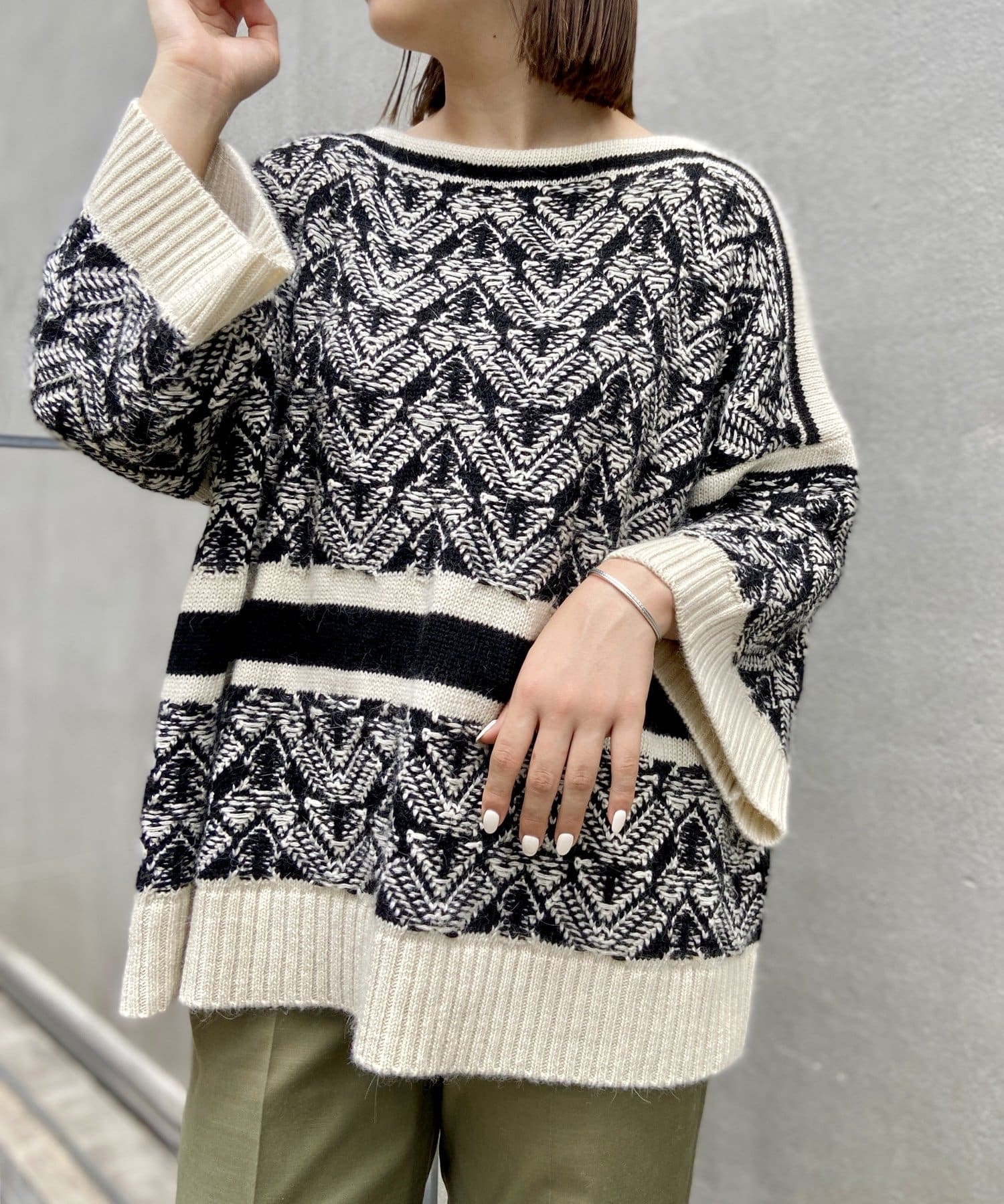 BEARDSLEY ジャガードプルオーバーニット BEARDSLEY ジャガードプルオーバーニット