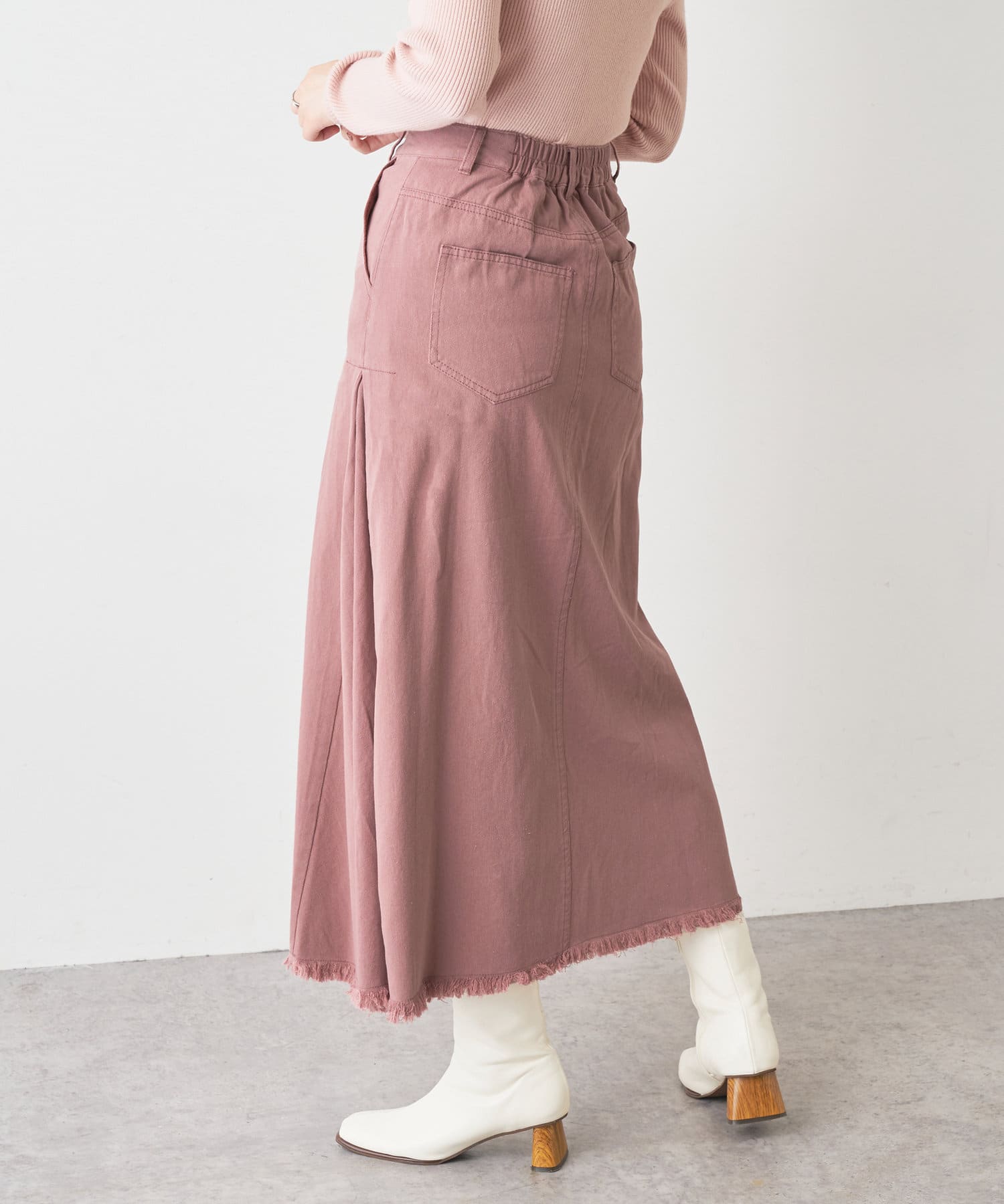 WEB限定】サイドタックフリンジスカート Mサイズ | natural couture