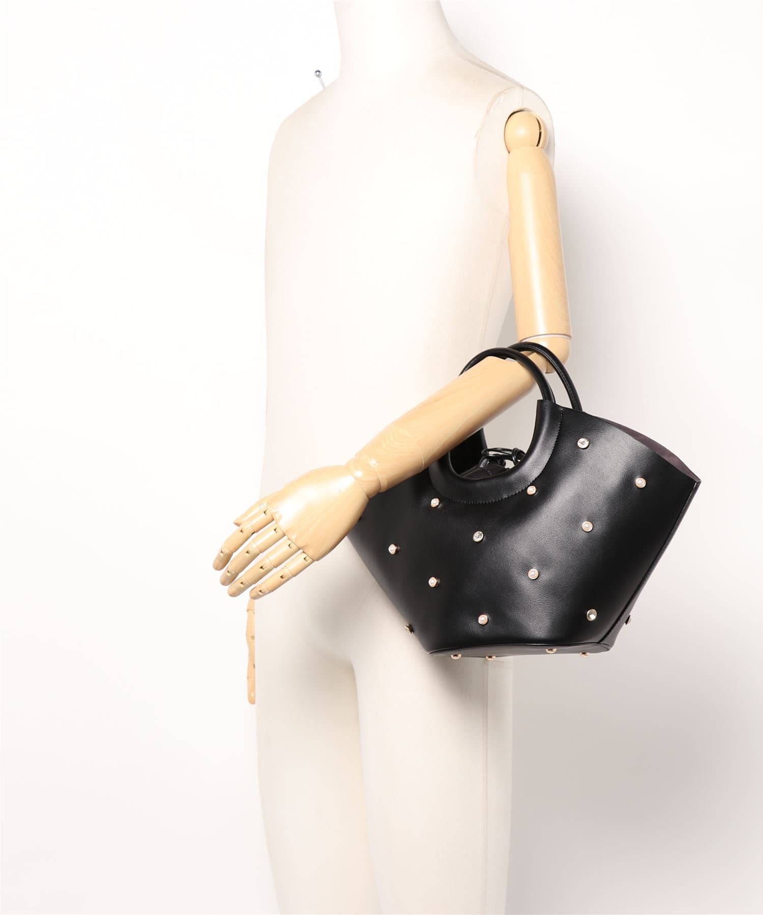 natural couture(ナチュラルクチュール) ビジュートートオーバルトートバッグ