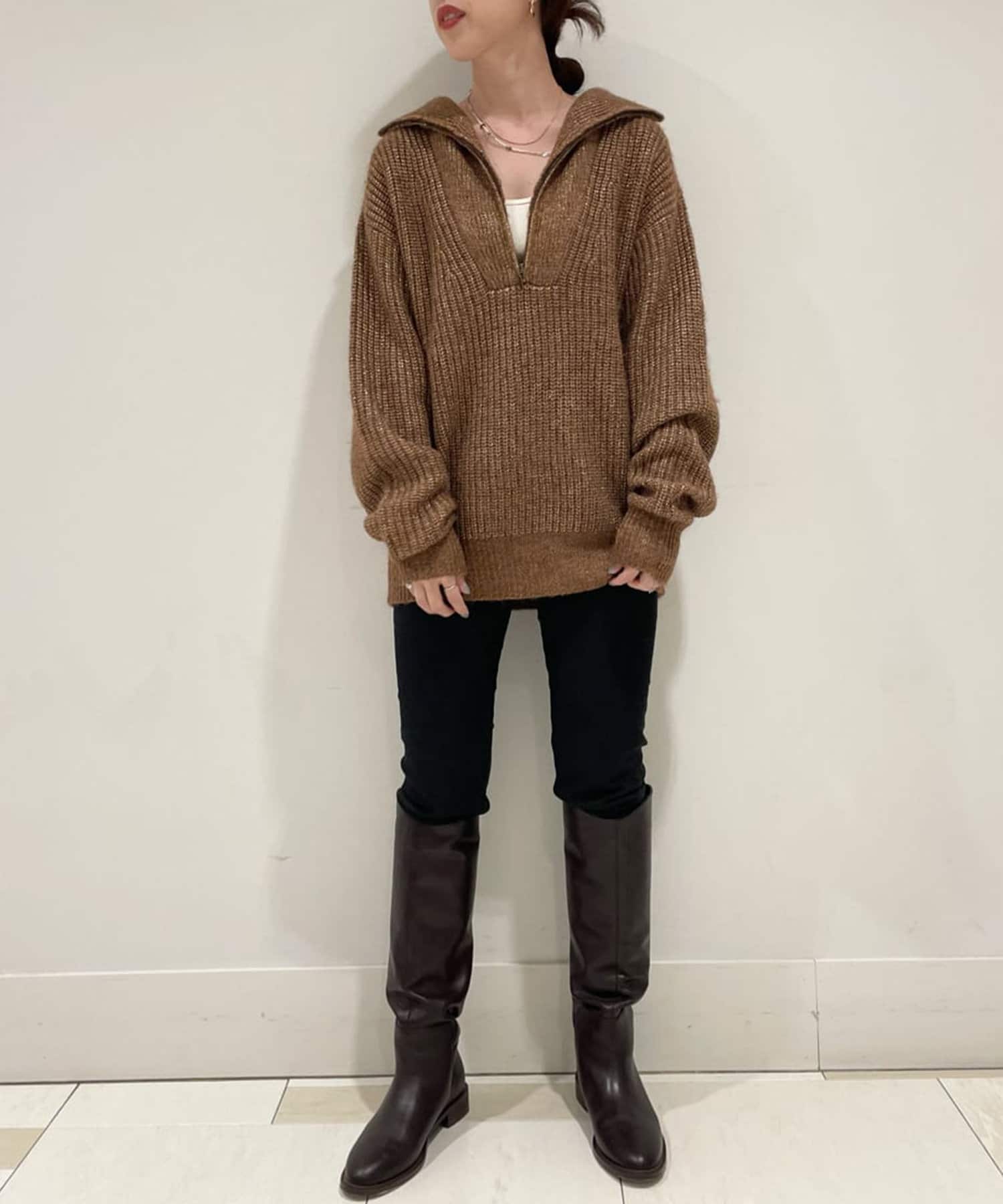 ラメ糸ZIPニットプルオーバー | SHENERY(シーナリー)レディース | PAL ...