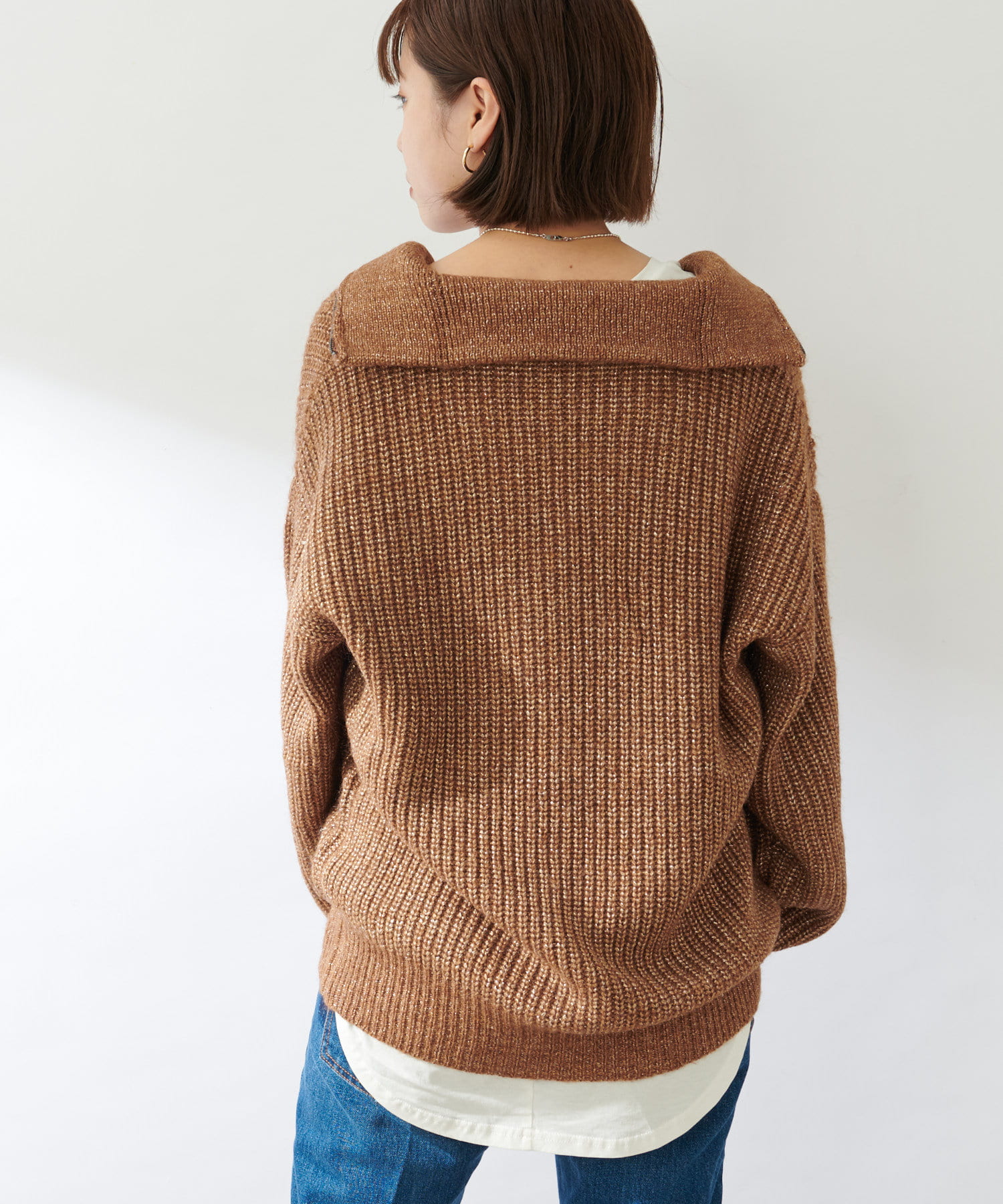 ラメ糸ZIPニットプルオーバー | SHENERY(シーナリー)レディース | PAL ...